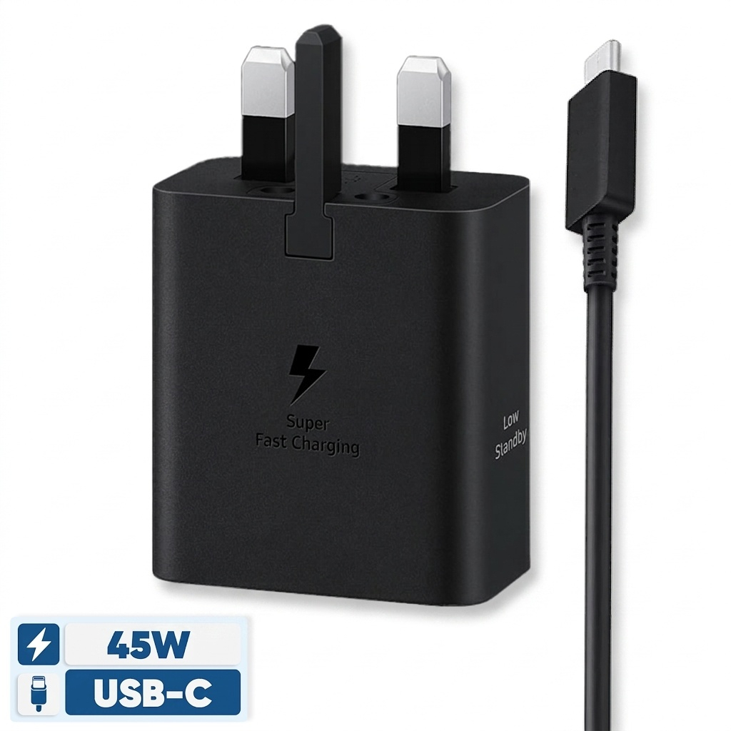 شارژر دیواری 45 وات سامسونگ مدل EP-T4511 Low Standby به همراه کابل 1.8 متری – سه پین
