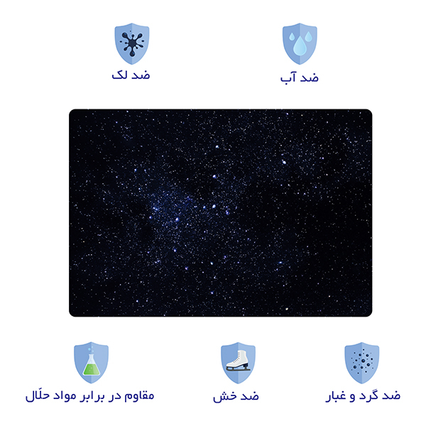 استیکر لپ تاپ توییجین و موییجین طرح Space کد 182 مناسب برای لپ تاپ 15.6 اینچ به همراه برچسب حروف فارسی کیبورد - Image 3