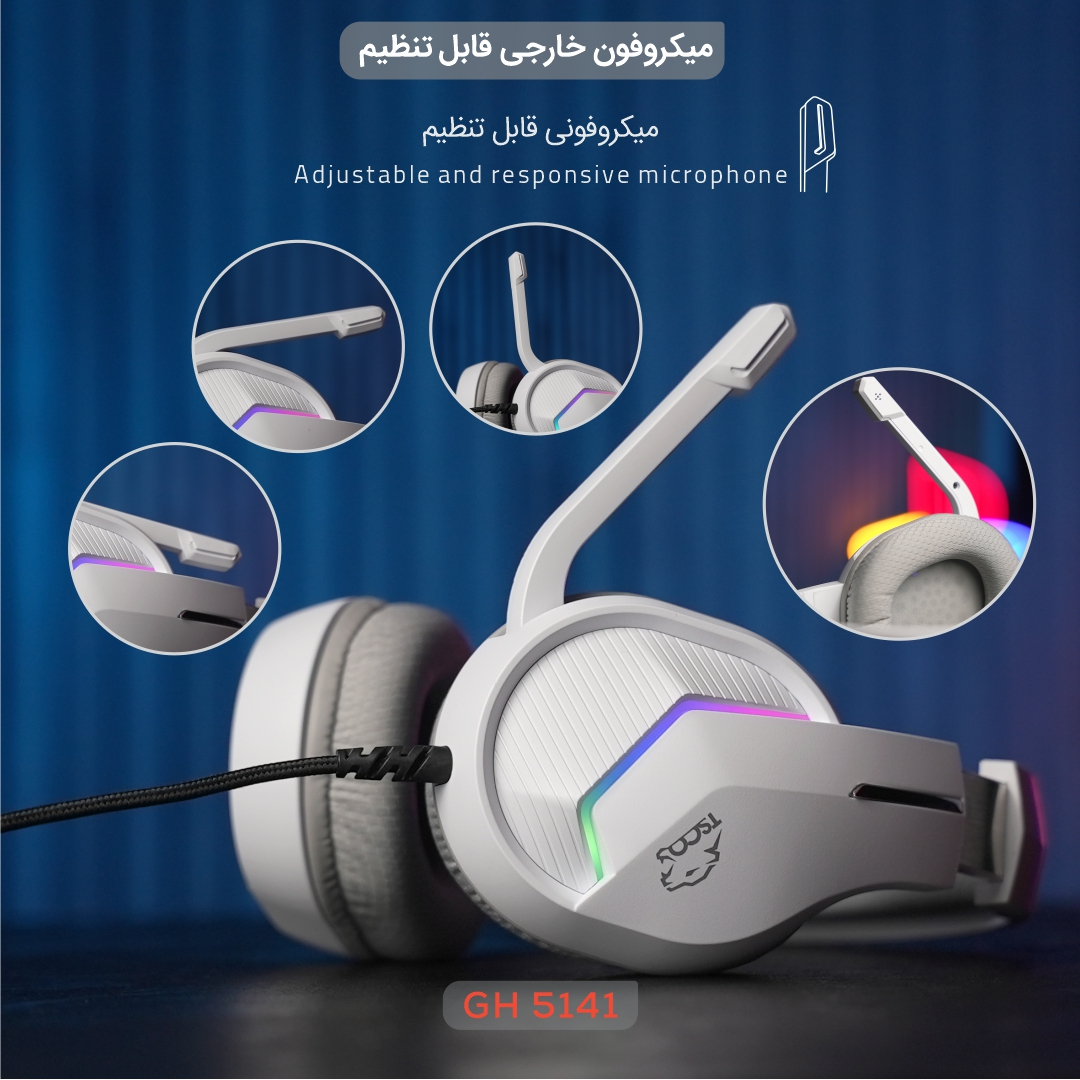هدست گیمینگ تسکو مدل GH 5141 Zonyx RGB - Image 3