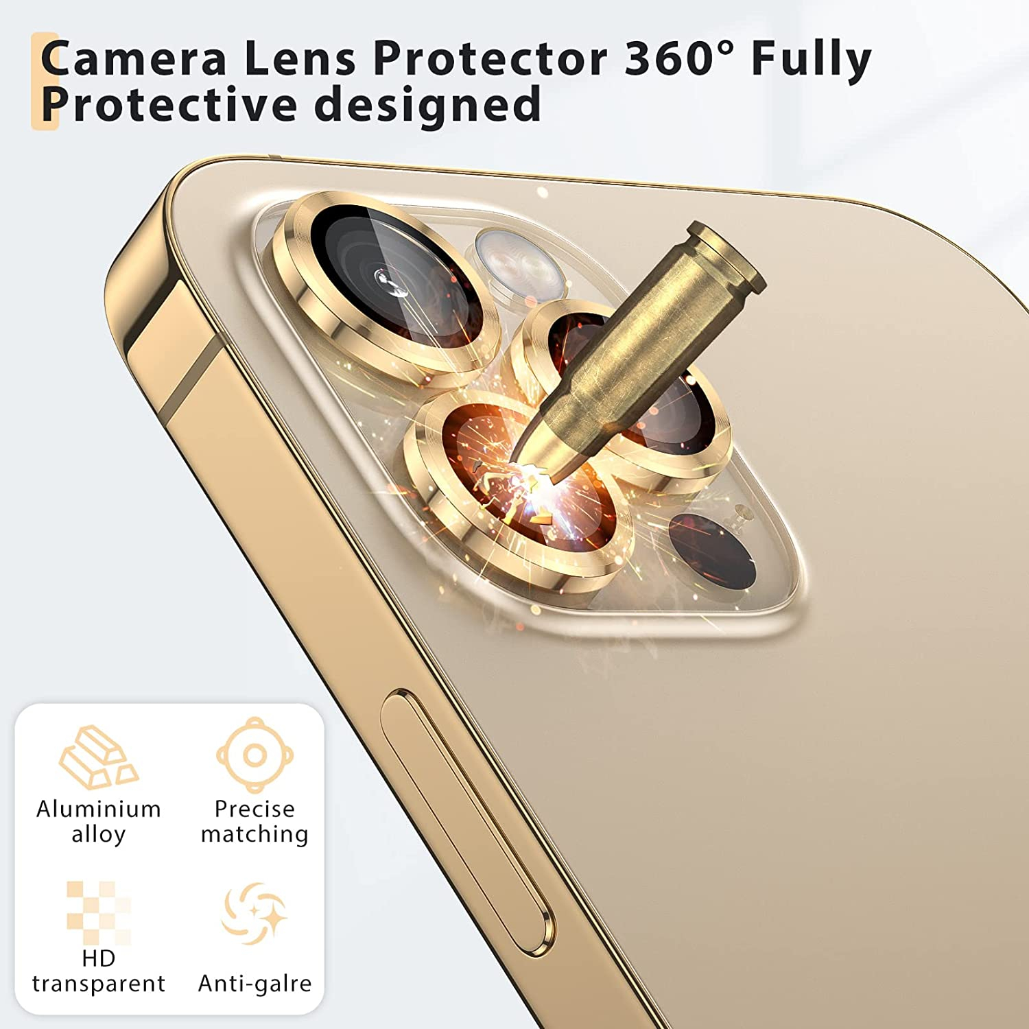 محافظ لنز دوربین مدل BTI مناسب برای گوشی موبایل اپل iphone 12 pro max - Image 4