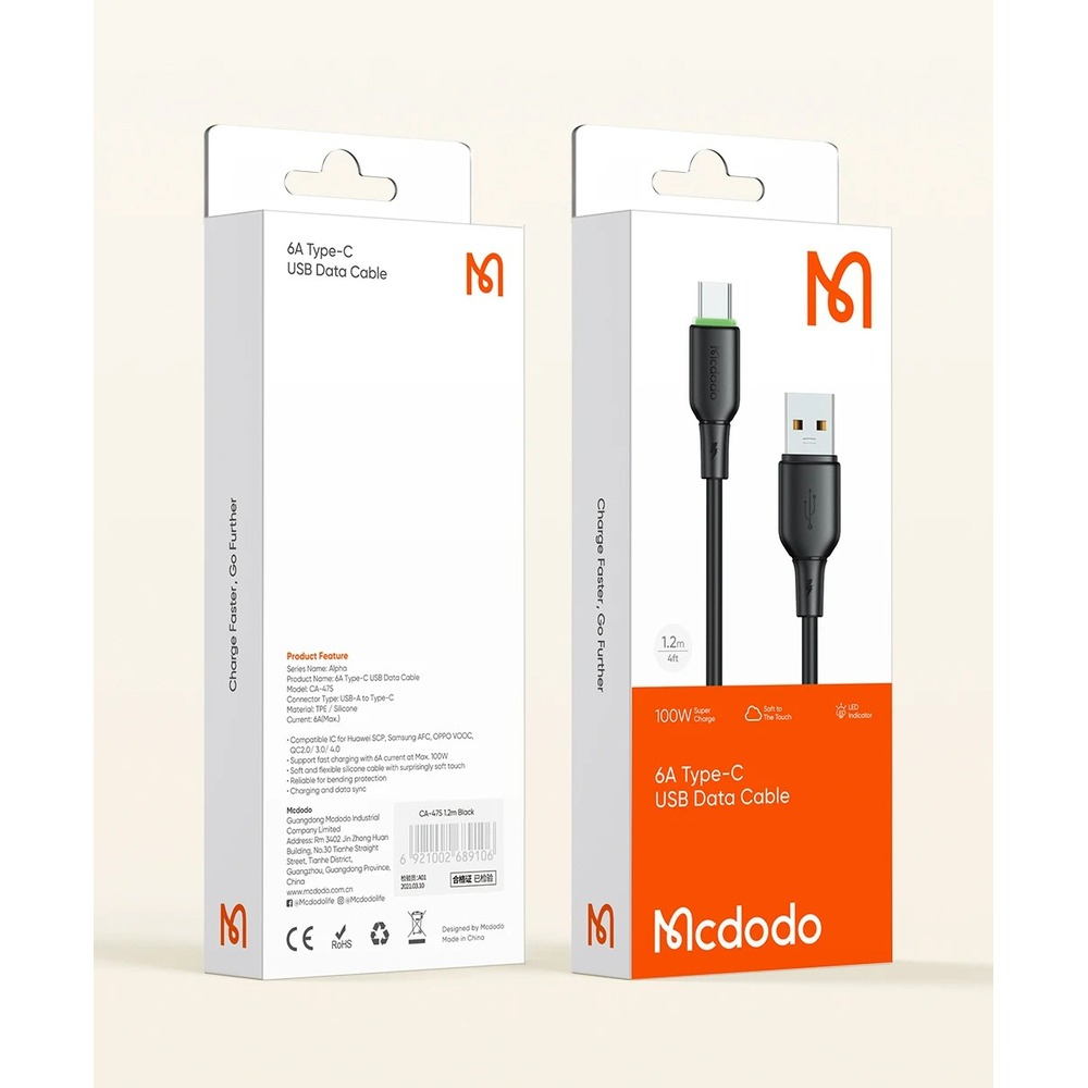کابل تبدیل USB به USB-C مک دودو مدل CA-475 طول 1.2 متر - Image 18