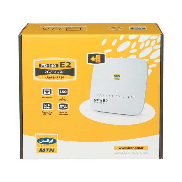 مودم 4G ایرانسل مدل FD-i40 E2 با سرعت انتقال داده تا 150 مگابیت بر ثانیه، پشتیبانی از 32 کاربر همزمان، 4 پورت LAN، کلید WPS برای اتصال سریع و امن و قابلیت اتصال بیسیم و باسیم به اینترنت - Image 4