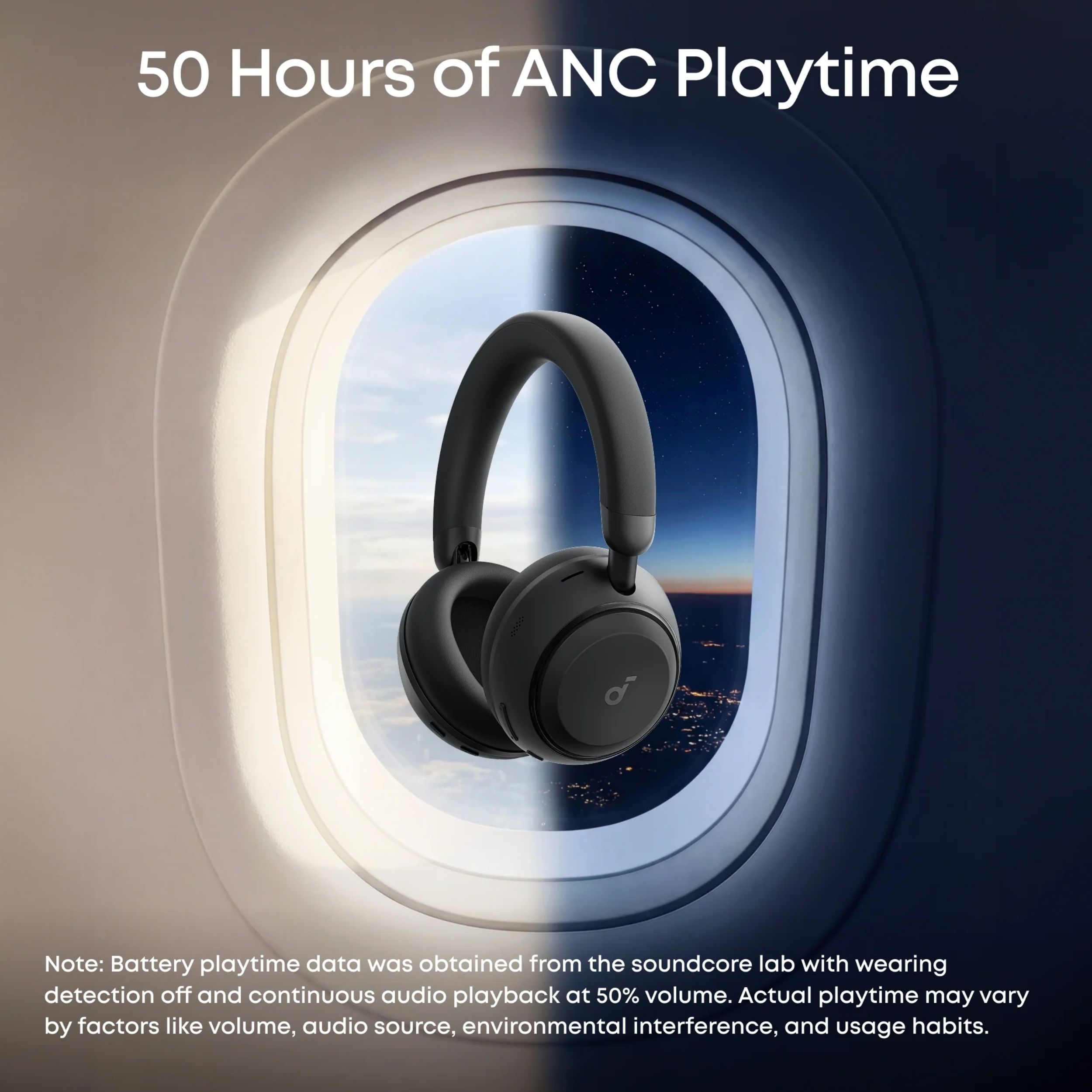 هدفون بلوتوثی انکر مدل Soundcore Space 2 با نویز کنسلینگ فعال ANC، صدای Hi-Res و شارژدهی تا 70 ساعت - Image 8