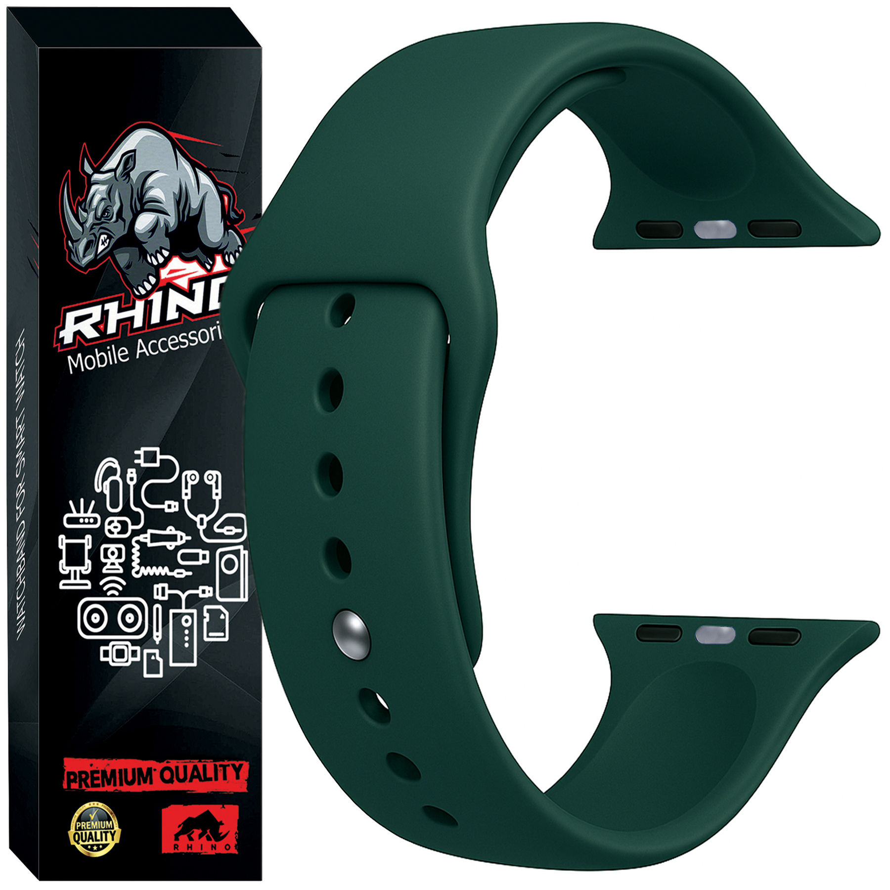 بند راینو مدل Silicone مناسب برای اپل واج سایز 44 / 45 / 46 / 49 mm