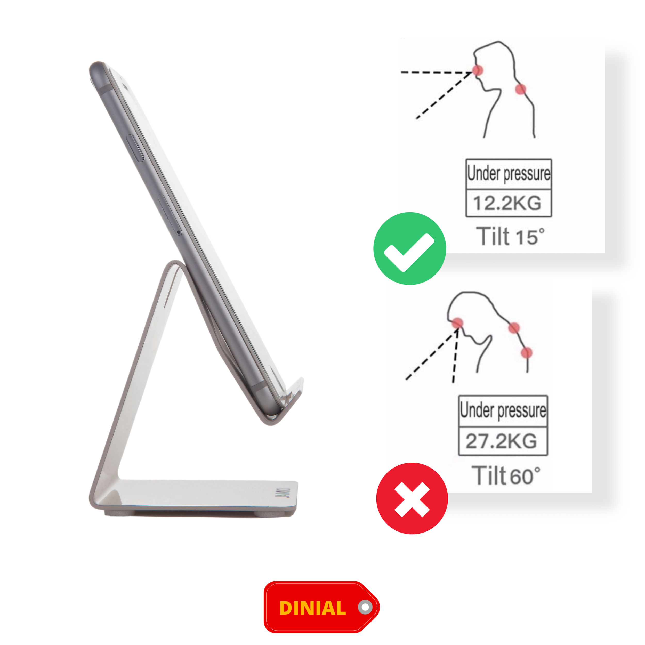 پایه نگهدارنده گوشی موبایل و تبلت دینیال مدل -0007 - Image 6