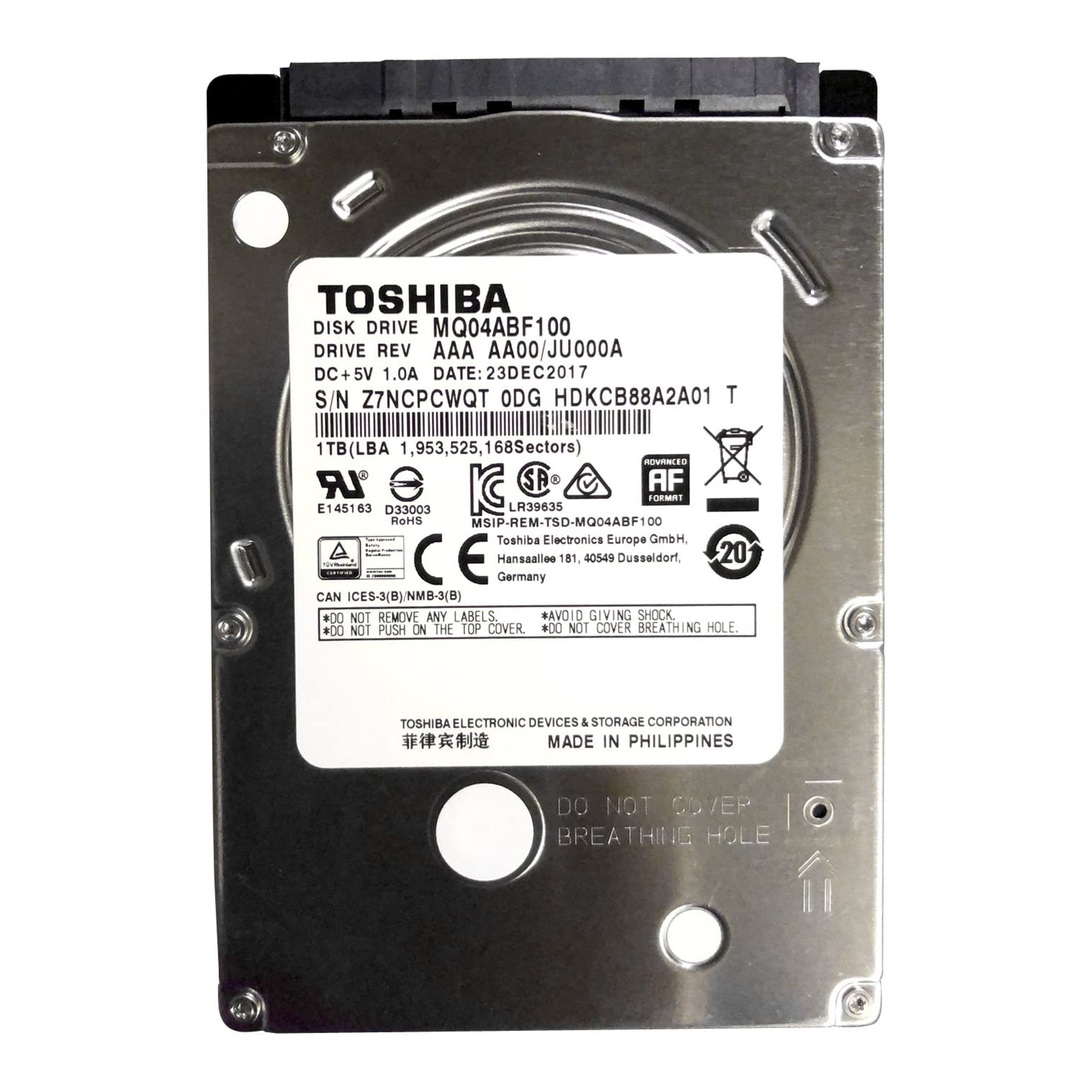هارد دیسک اینترنال توشیبا مدل MQ04ABF100 ظرفیت 1 ترابایت - Image 3