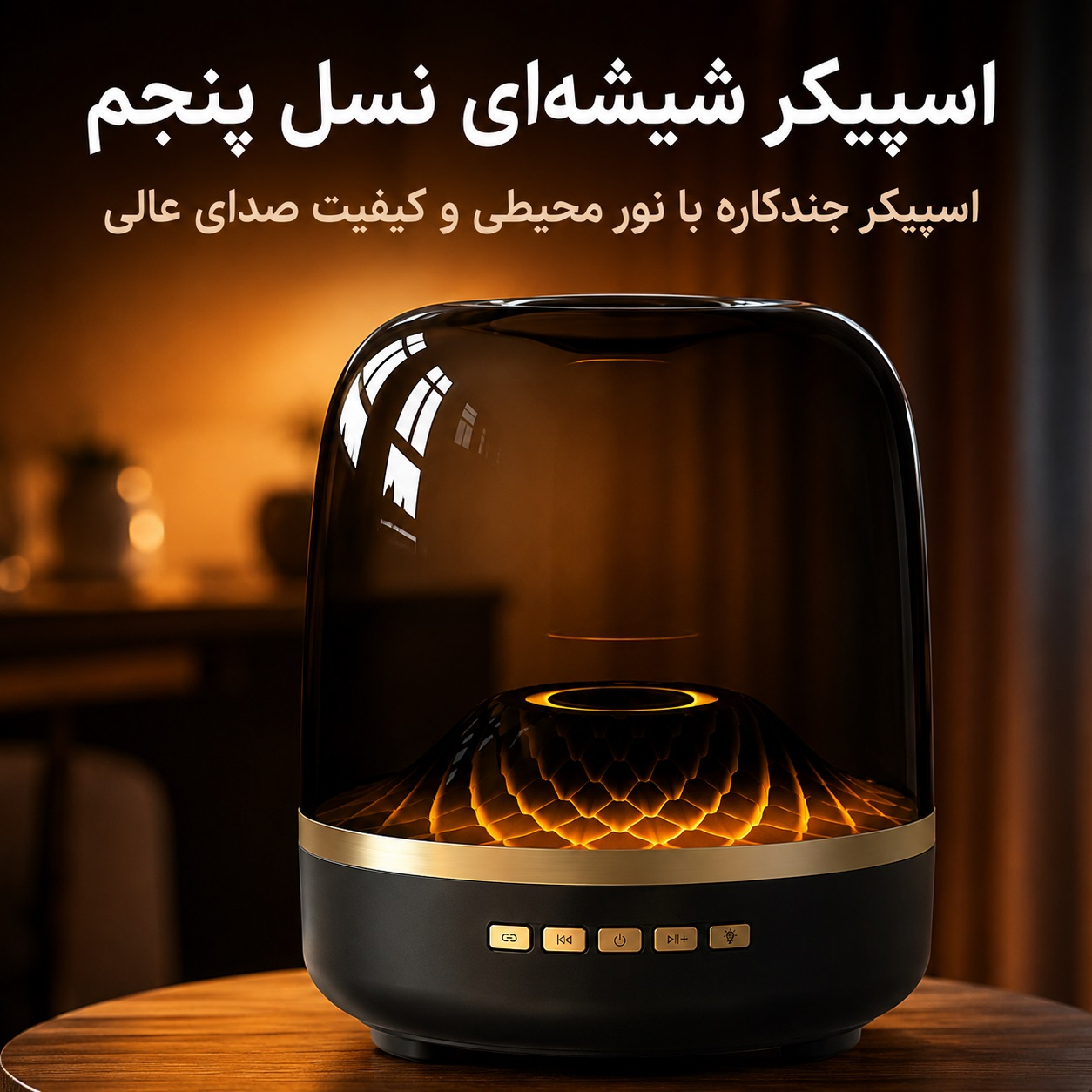 اسپیکر بلوتوثی قابل حمل بیگ دایمند مدل Smart LED - Image 3