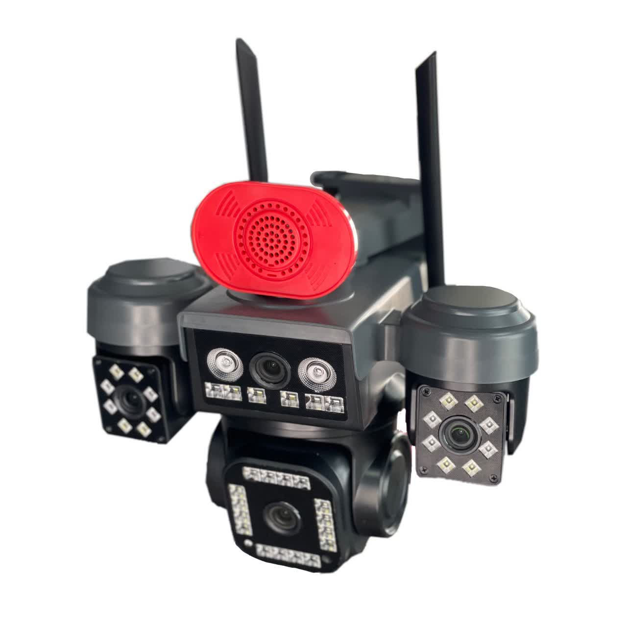 دوربین مداربسته تحت شبکه سیمکارتی 4 لنز مدل RS4G با چرخش 360 درجه، دید در شب رنگی، تشخیص انسان و تعقیب سوژه، مکالمه دوطرفه و آژیر صوتی و نوری - Image 3