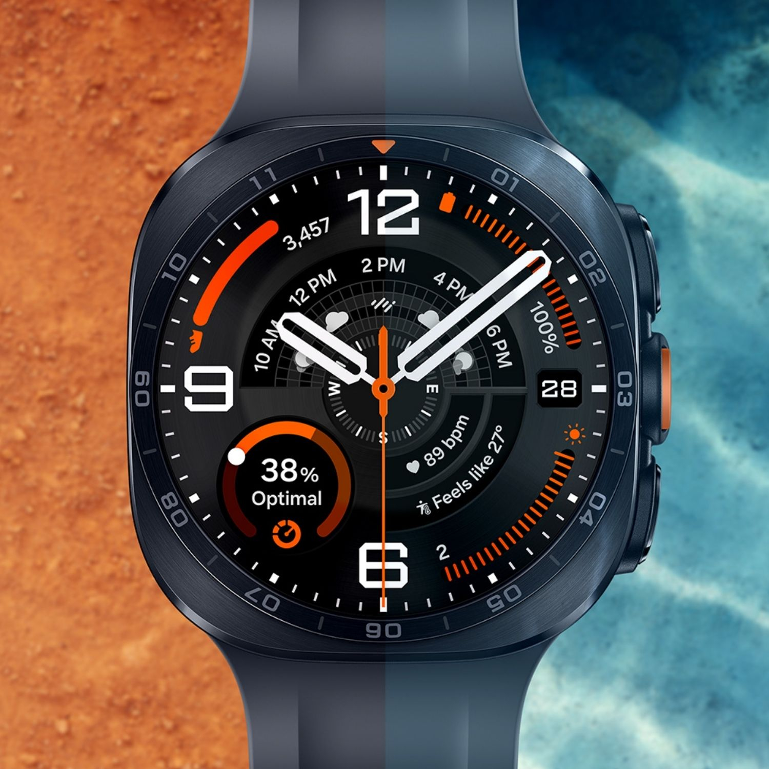 ساعت هوشمند 47 میلیمتری سامسونگ مدل Galaxy Watch Ultra 2 با بند لاستیکی - Image 10