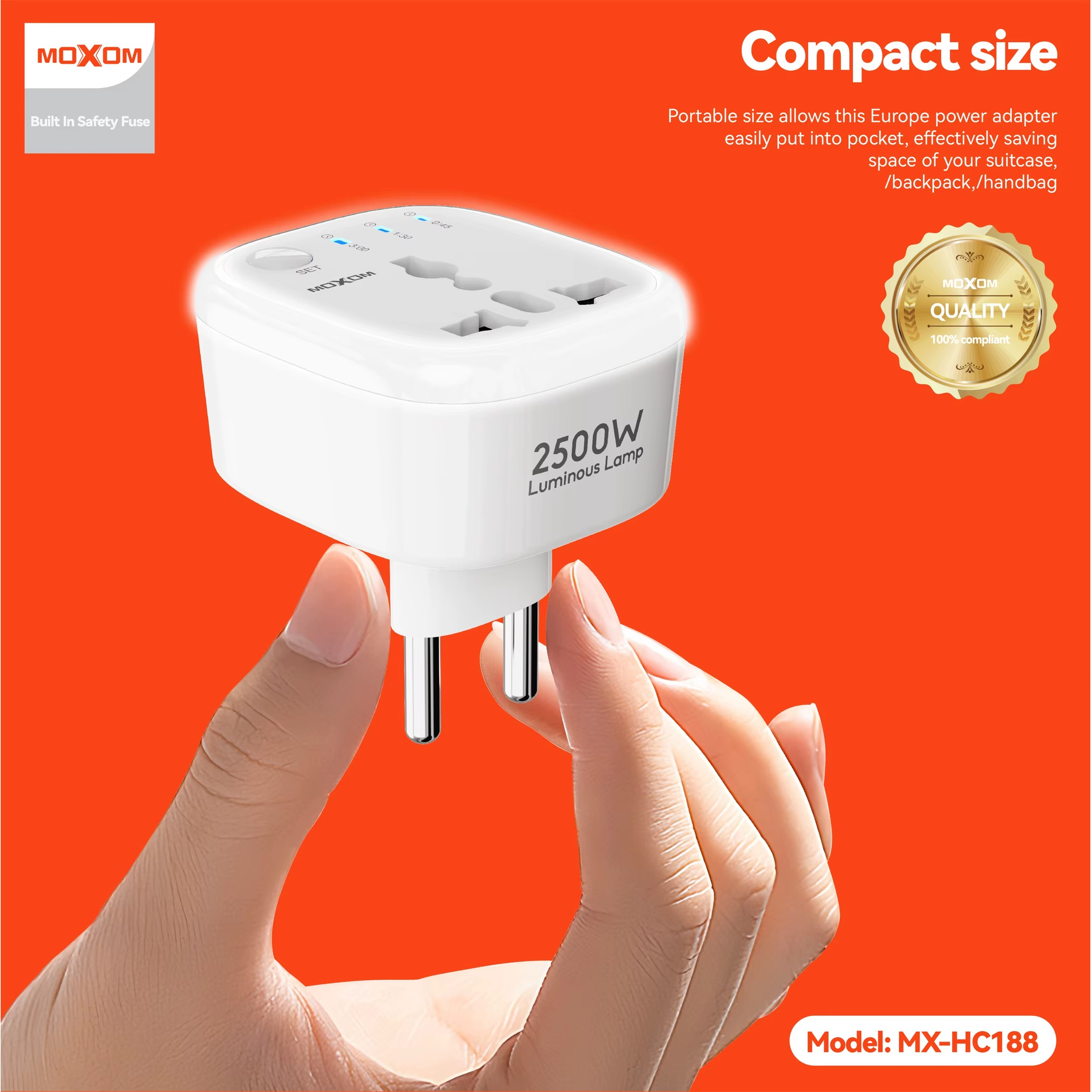 محافظ ولتاژ 2500 وات 10 آمپر موکسوم مدل MX188 - Image 7
