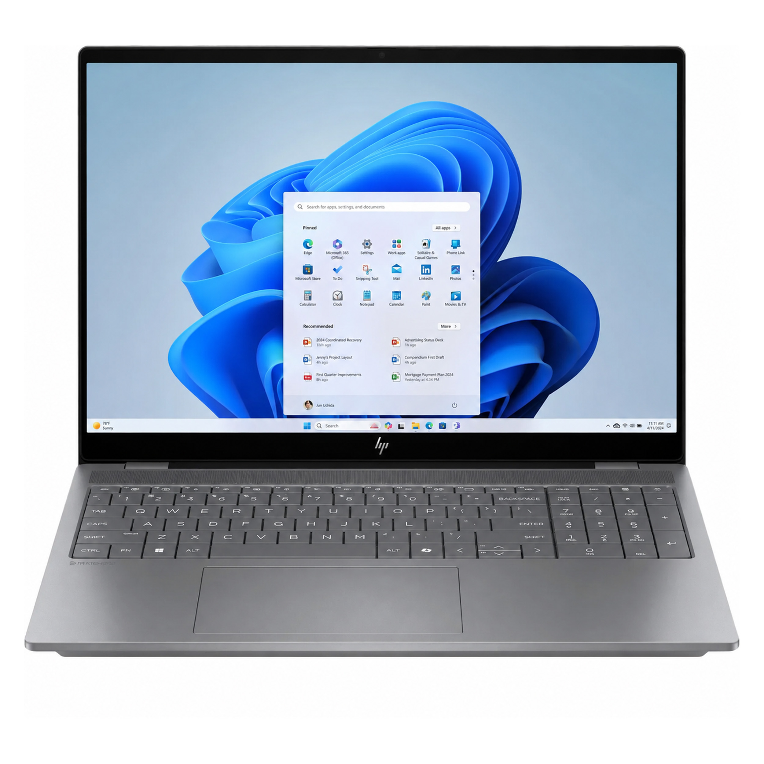 لپ تاپ 16 اینچی اچ‌ پی مدل OmniBook X 16-aw0033dx-Core Ultra 7 255H-RTX4050 6GB-32GB DDR5 5600MHz-2TB SSD-OLED-Touch-Backlit-W