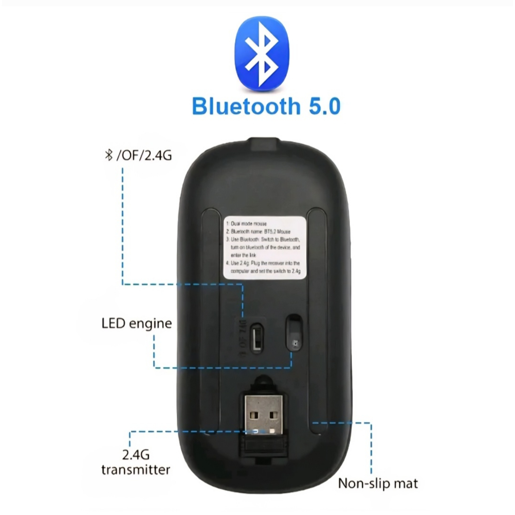 ماوس بی سیم کیو مدل Q5 - Image 8