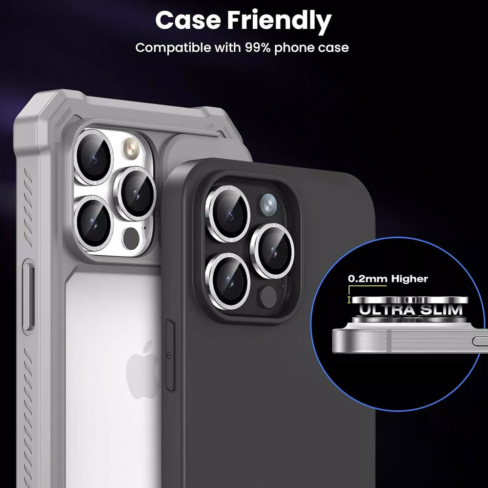 محافظ لنز دوربین انتک مدل Metal مناسب برای گوشی موبایل اپل Iphone 16 Pro / 16 Pro Max - Image 4