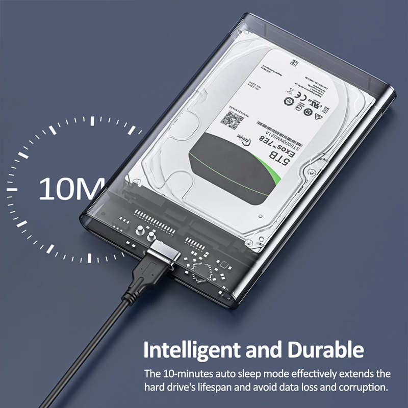 قاب هارد دیسک 2.5 اینچ اکسترنال USB-C مدل US-128 - Image 6