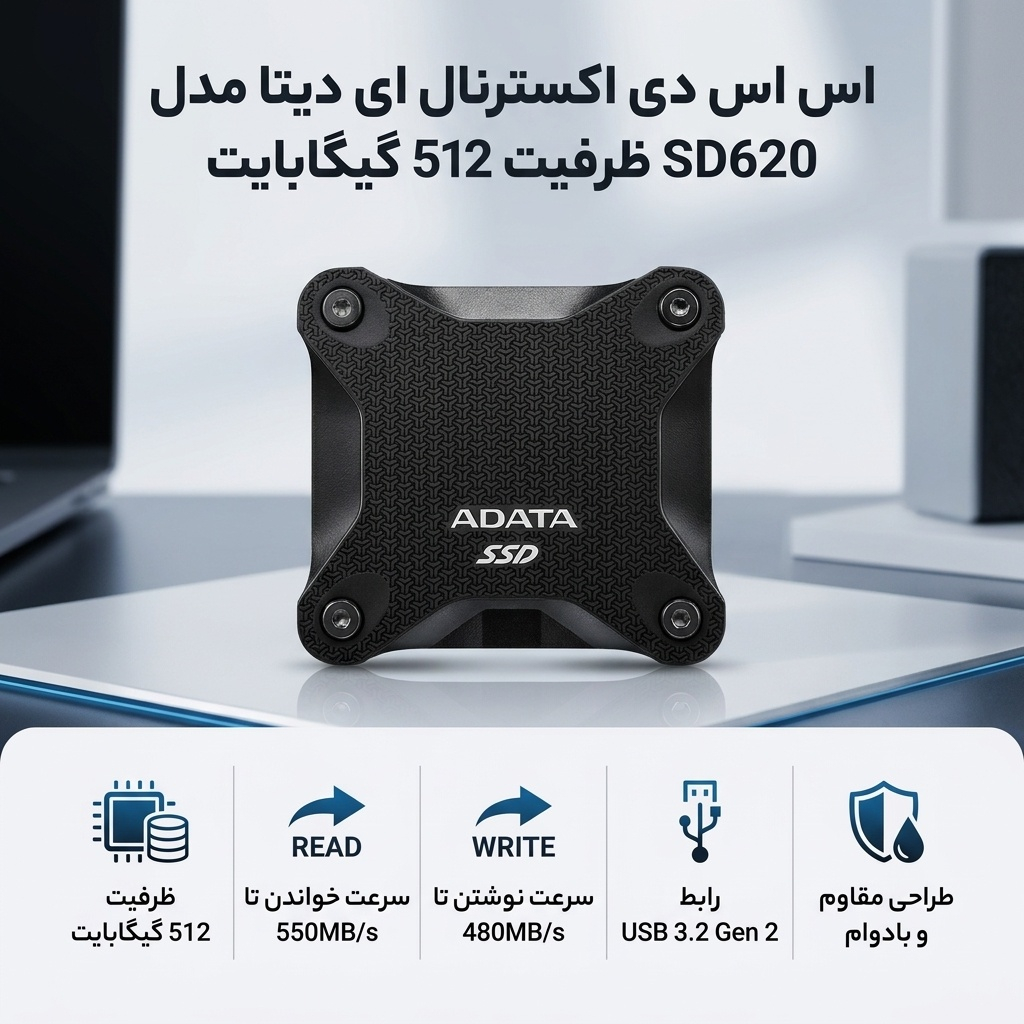 اس اس دی اکسترنال ای دیتا مدل SD620 ظرفیت 512 گیگابایت - Image 2