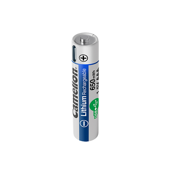 باتری نیم قلمی قابل شارژ کملیون مدل 1.5VLi-AAA650 بسته دو عددی - Image 2