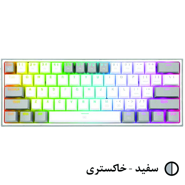 کیبورد گیمینگ ردراگون مدل K617 FIZZ، سوییچ مکانیکال قرمز، Tenkeyless، نورپردازی RGB - Image 23