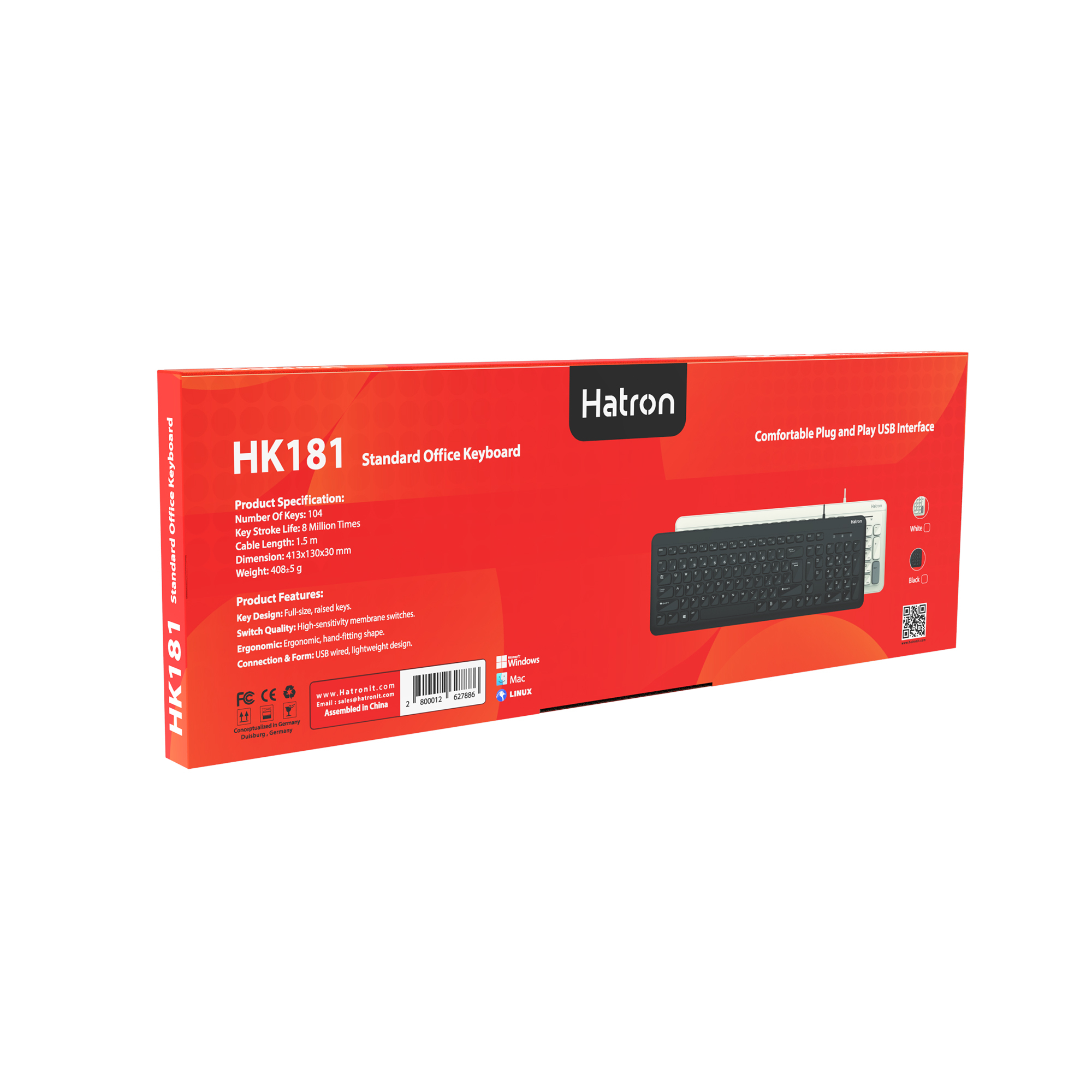 کیبورد ارگونومیک هترون مدل HK181 - Image 14