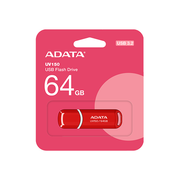 فلش مموری ای دیتا مدل UV150 ظرفیت 64 گیگابایت، رابط USB 3.2 Gen1، سرعت خواندن 90 مگابایت بر ثانیه، طراحی درپوشدار، سازگار با گوشی، تبلت، کامپیوتر و تلویزیون - Image 4