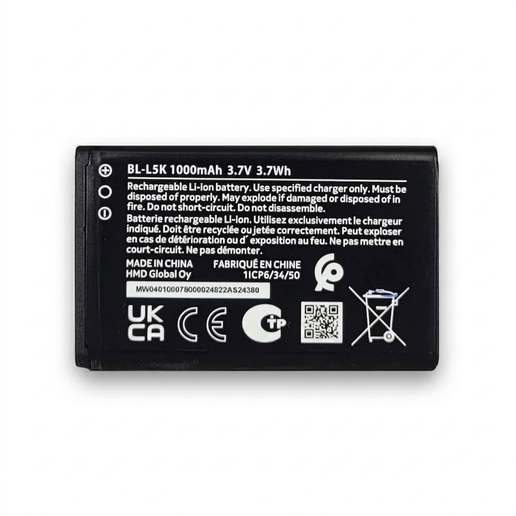 باتری موبایل مدل BL-L5K ظرفیت 1000 میلی آمپر ساعت مناسب برای گوشی موبایل نوکیا 105 2023