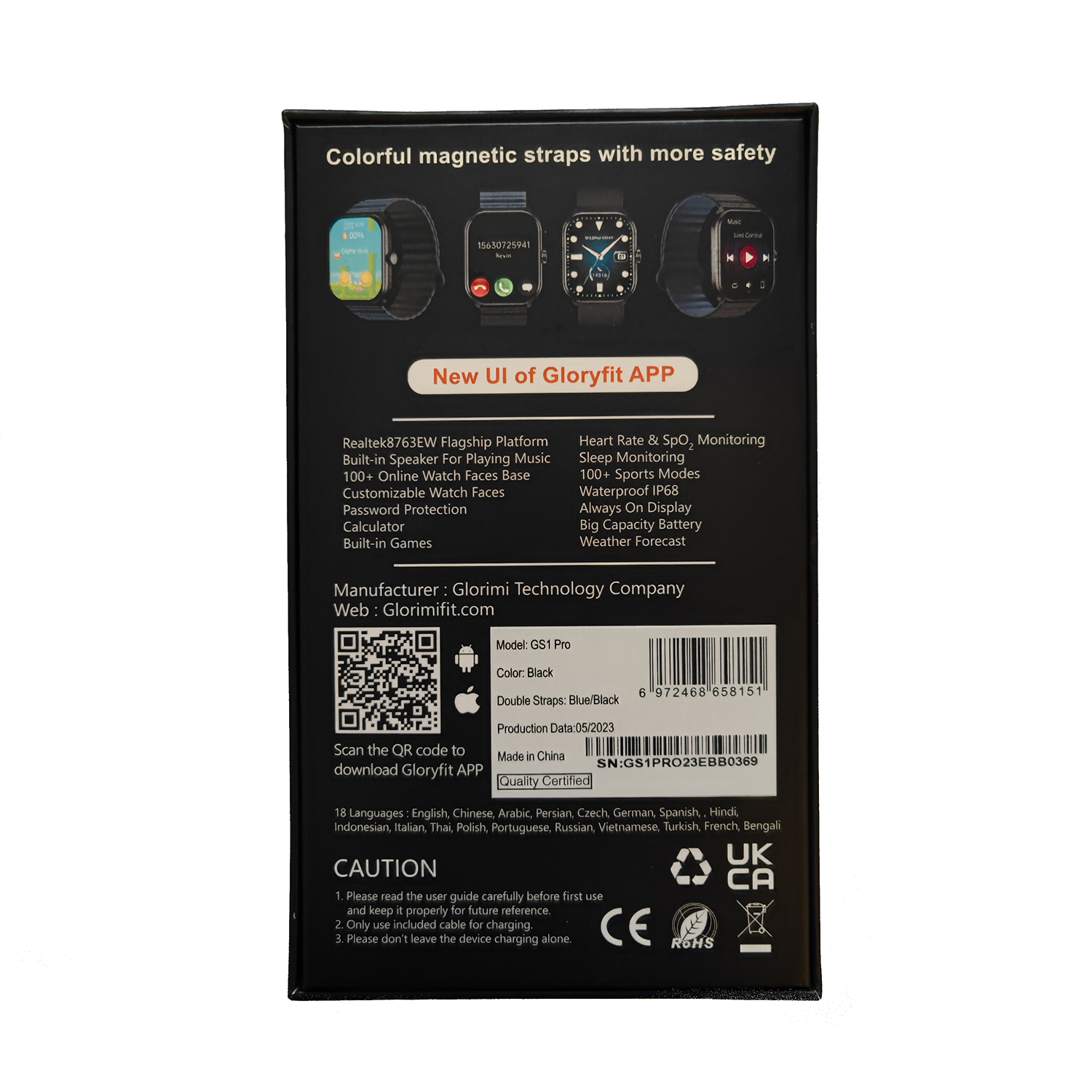 ساعت هوشمند گلوریمی مدل GS1 Pro - Image 5