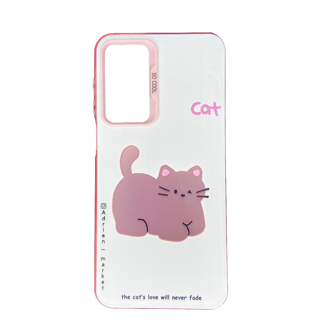 کاور طرح گربه صورتی مدل SoCool مناسب برای گوشی موبایل سامسونگ Galaxy A35