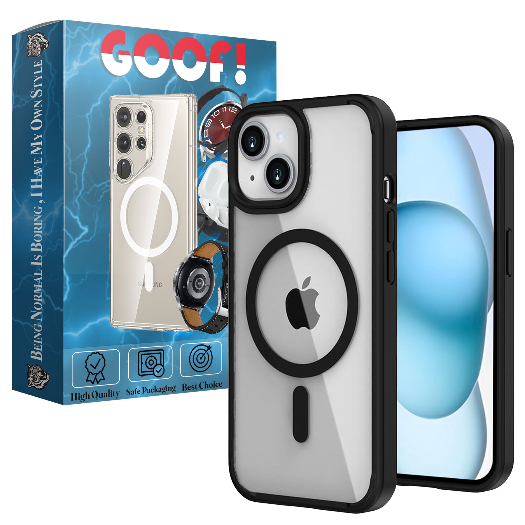 کاور گوف مدل Clear Magnetic-B مناسب برای گوشی موبایل اپل IPHONE 15 - Image 2