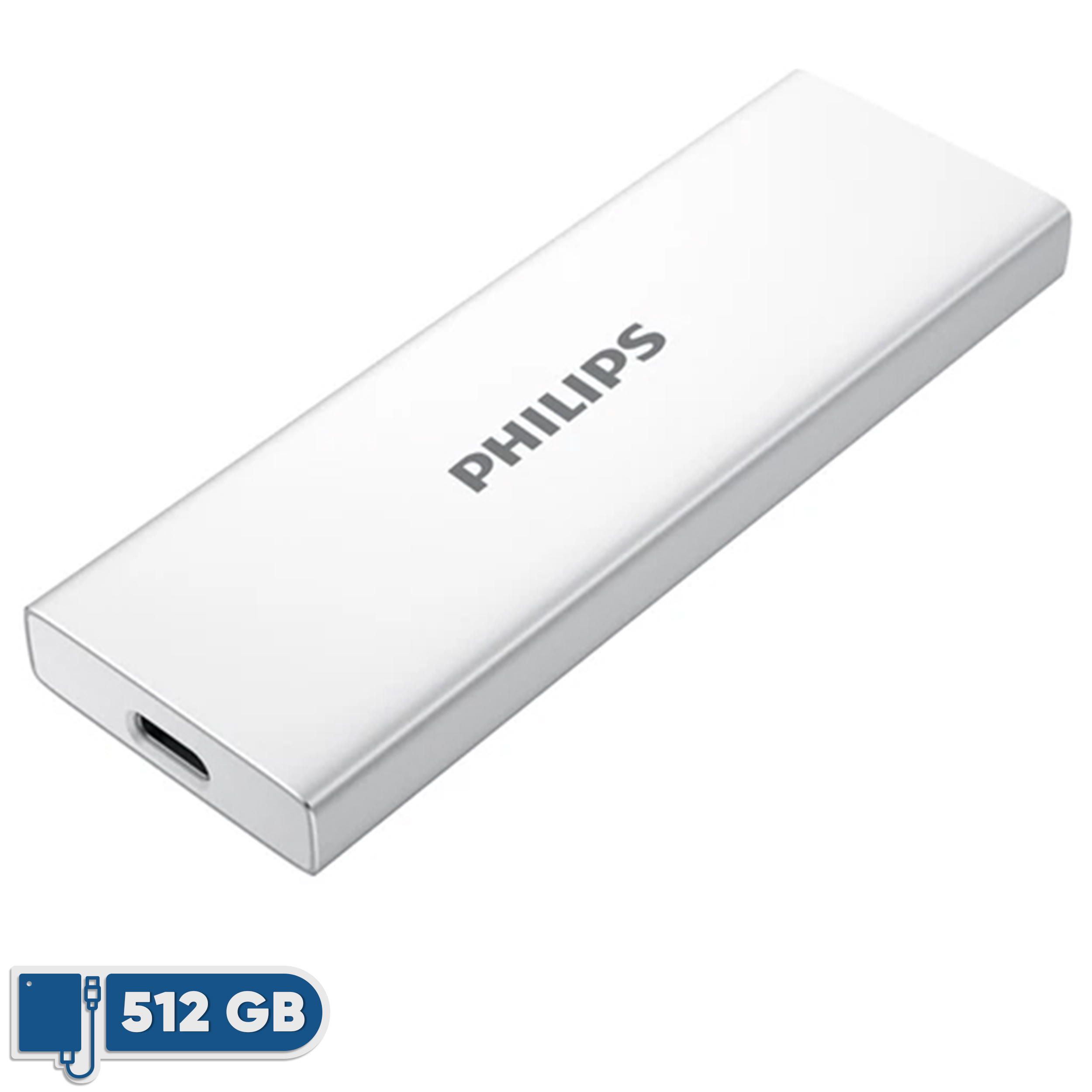 اس اس دی اکسترنال فیلیپس مدل FM61PS051S ظرفیت 512 گیگابایت رابط USB 3.2 Gen2