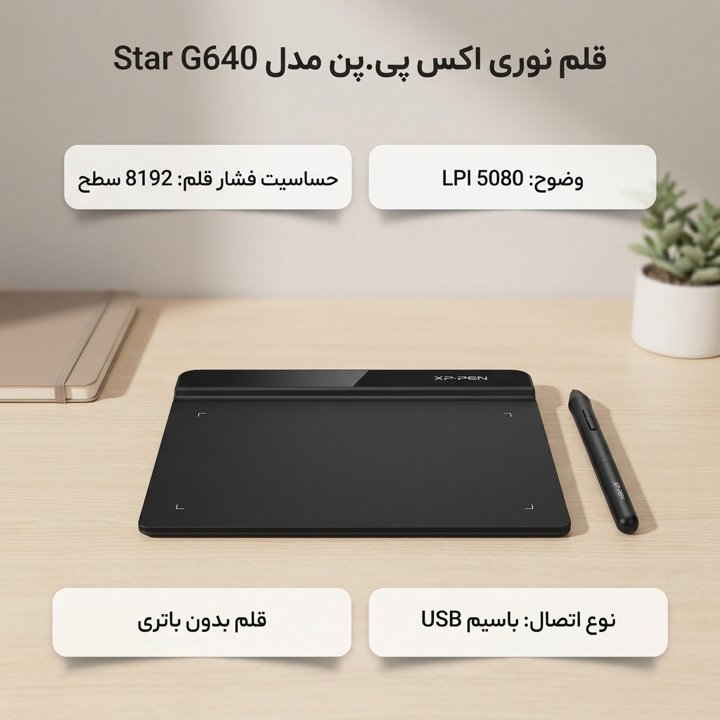 قلم نوری اکس پی.پن مدل Star G640 - Image 2