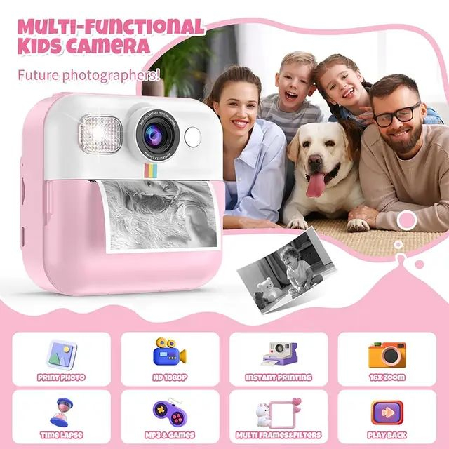 دوربین عکاسی چاپ سریع مدل Kids Printing Camera - Image 13