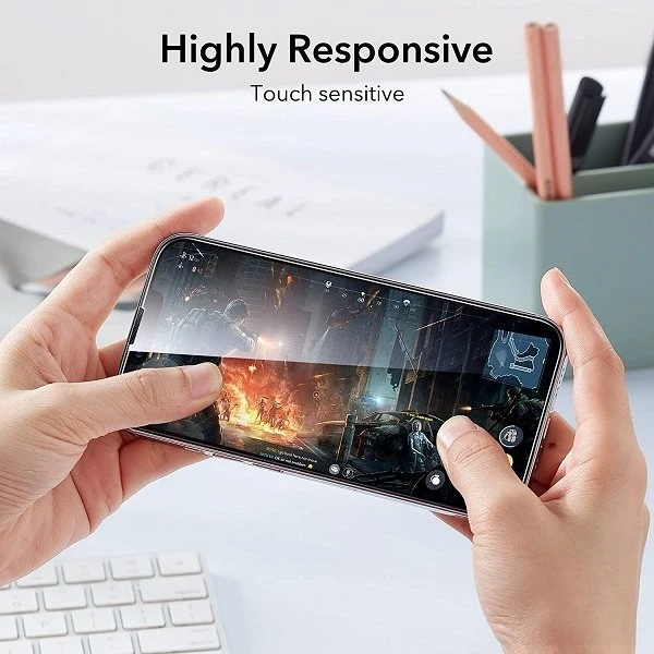 محافظ صفحه نمایش ال کا جی مدل بی حاشیه مناسب برای گوشی موبایل اپل iPhone 13 / 13 Pro / 14 / 16 - Image 6