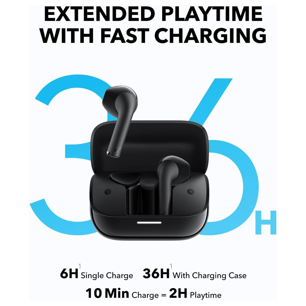 هدفون بلوتوثی انکر مدل Soundcore K20i با نویز کنسلینگ میکروفون (ENC)، درگاه شارژ USB Type-C، دارای کنترل لمسی، مقاوم در برابر پاشش آب با استاندارد - Image 12