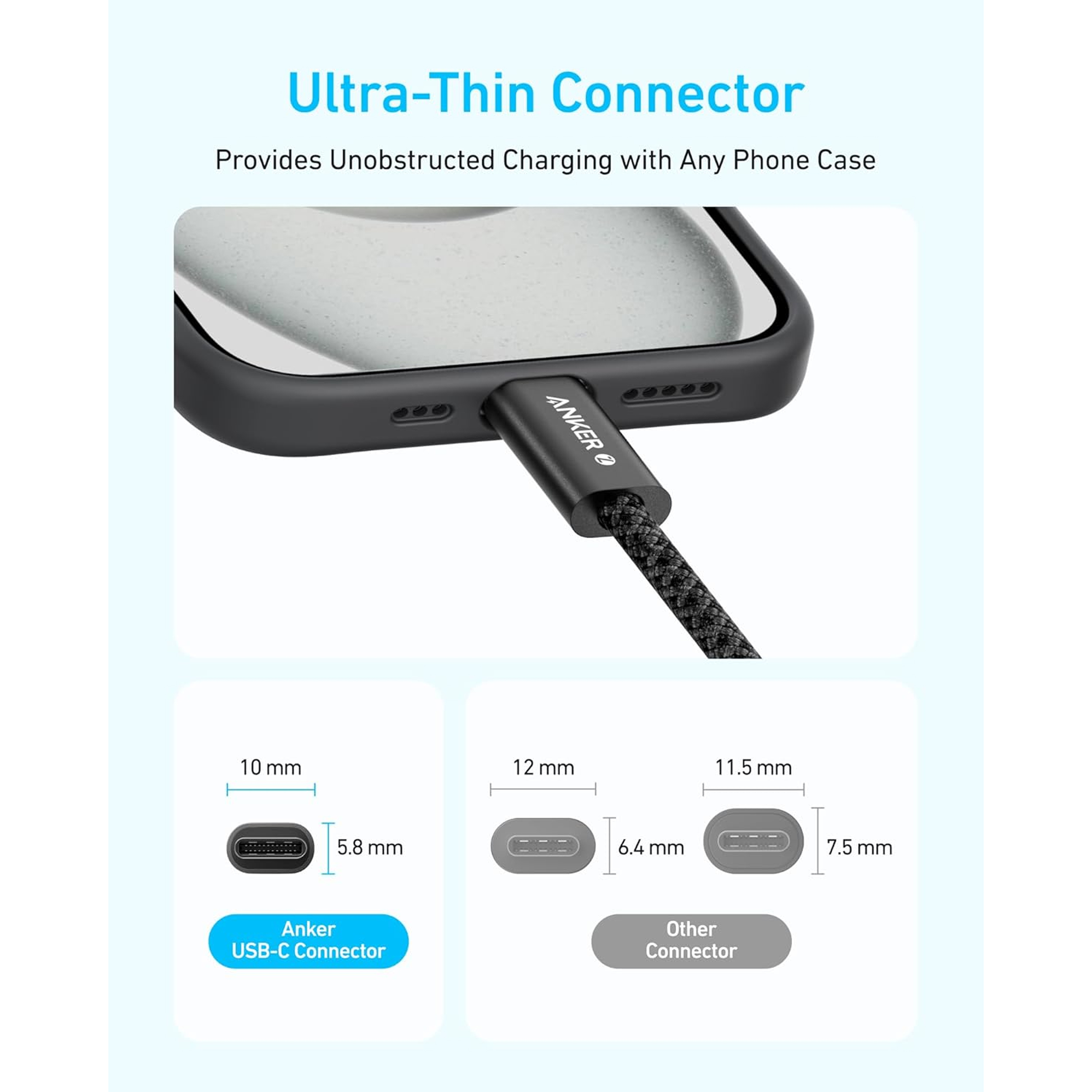 کابل تبدیل USB-C به USB-C انکر مدل Zolo A8060 طول 0.9 متر با توان 240 وات - Image 6