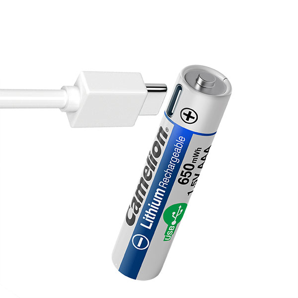 باتری نیم قلمی قابل شارژ کملیون مدل 1.5VLi-AAA650 بسته دو عددی - Image 7