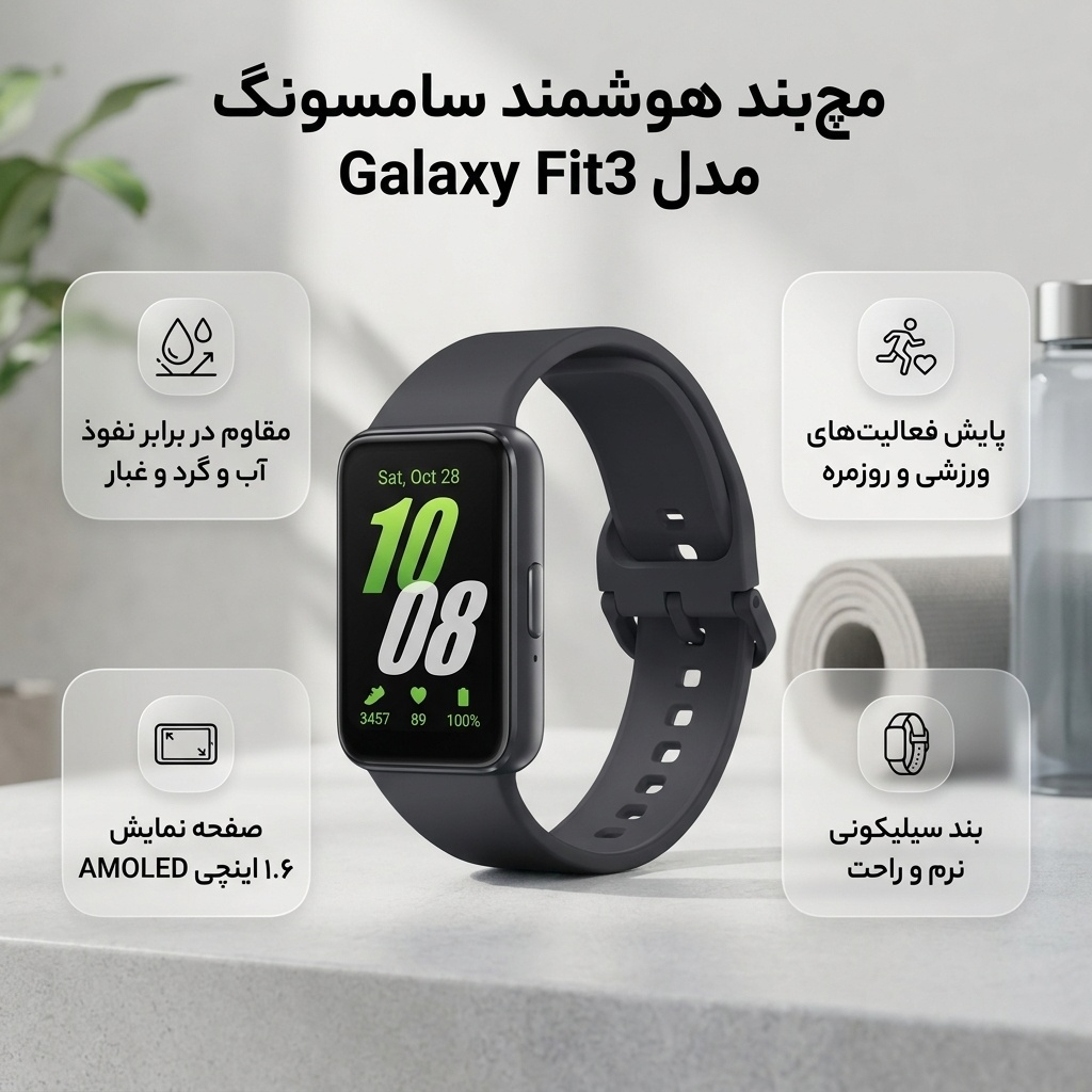 مچ بند هوشمند سامسونگ مدل Galaxy Fit3 - Image 2