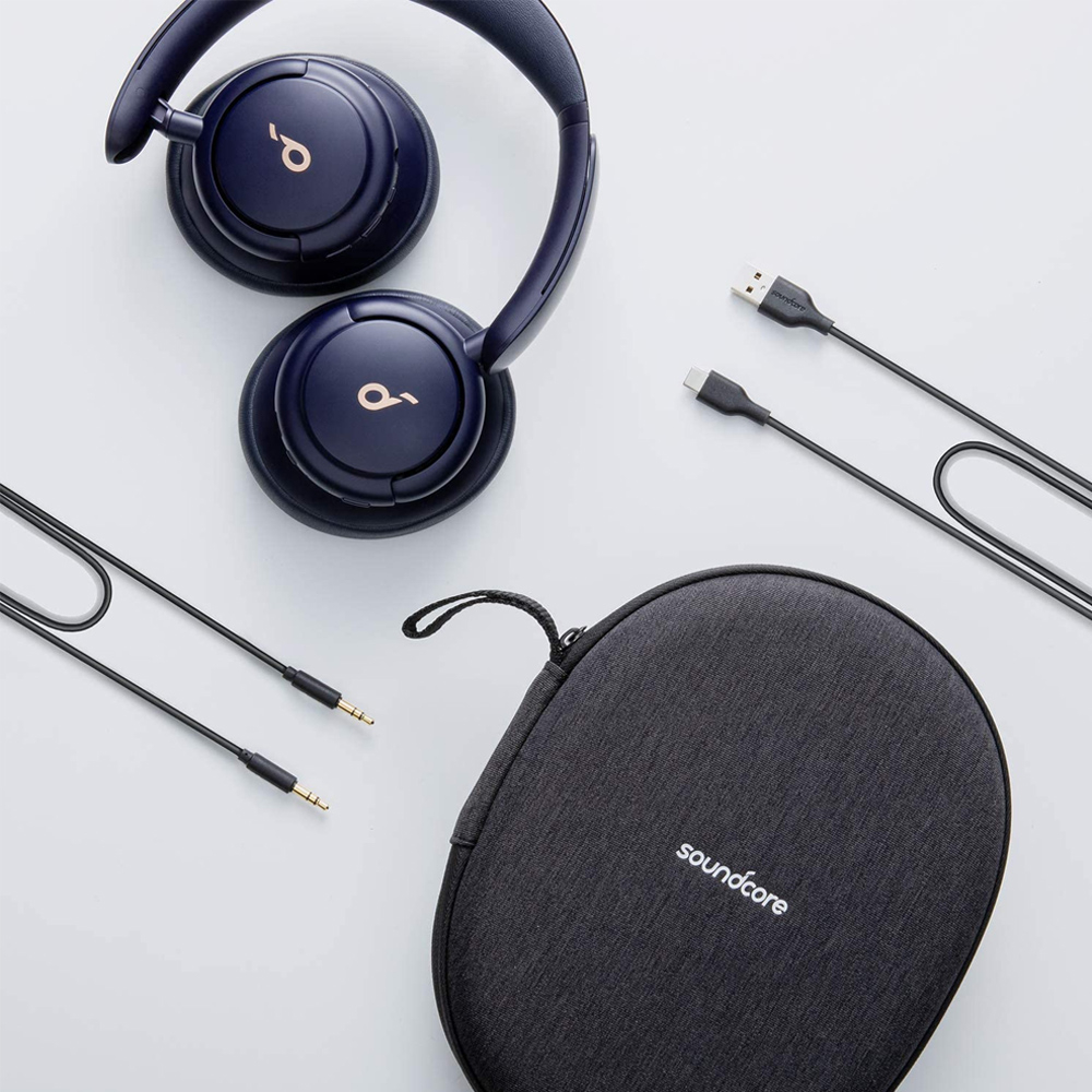 هدفون بلوتوثی انکر مدل SoundCore Life Q30 با نویز کنسلینگ فعال (ANC)، درگاه شارژ USB Type-C، دارای میکروفون دوگانه با حذف نویز، مجهز به فناوری Hi-Res Audio، دارای حالت Transparency برای شنیدن صدای محیط - Image 8