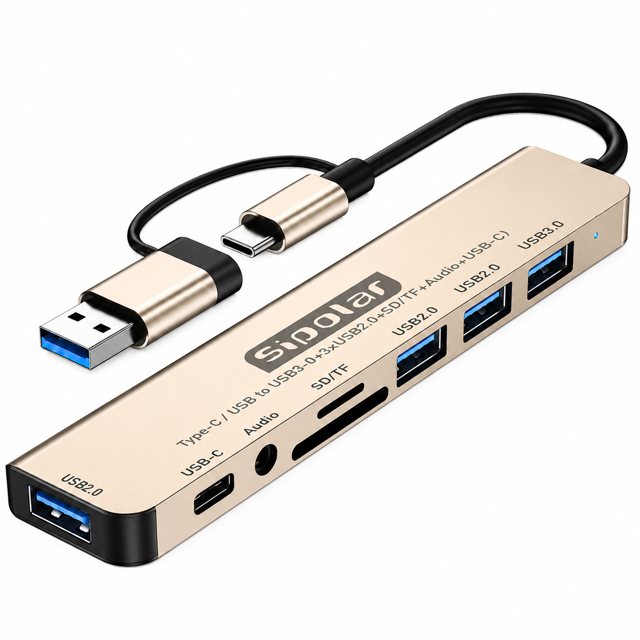 هاب 8 پورت USB/USB-C سیپولار مدل USB/Type-C to Audio - Image 2