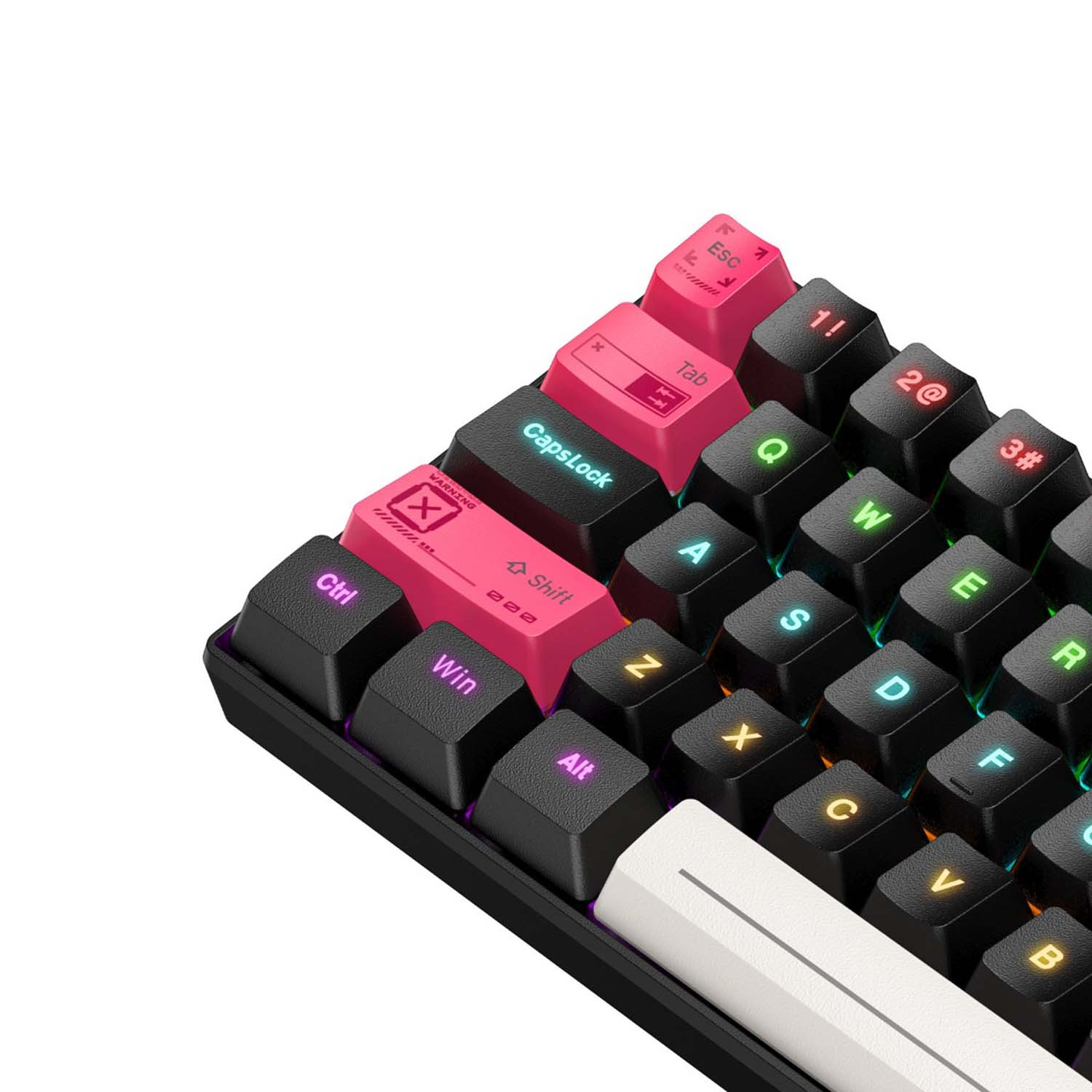 کیبورد گیمینگ اونیکوما مدل G55 RGB، مکانیکال سوییچ قهوهای، Tenkeyless، نورپردازی RGB - Image 8