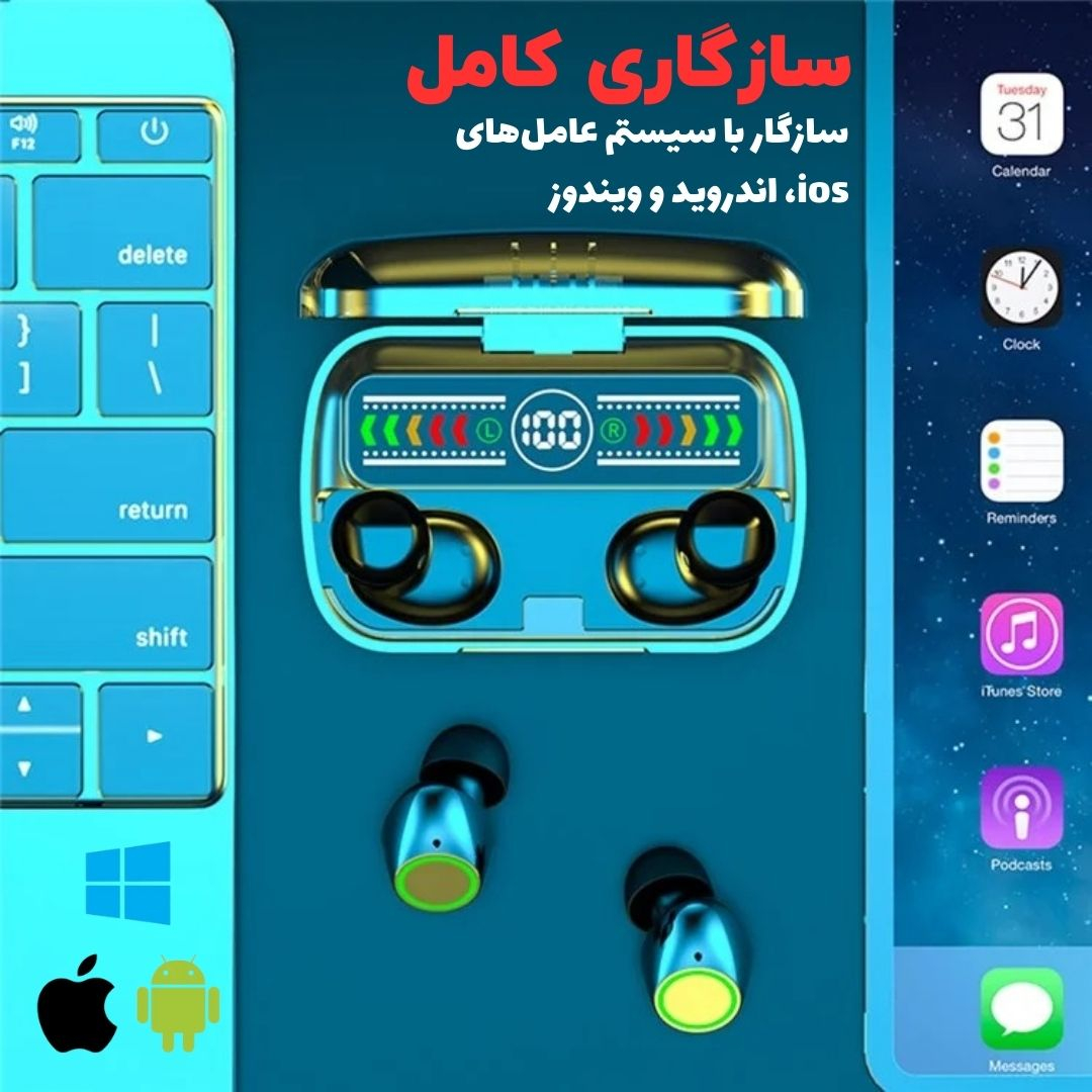 هدفون بلوتوثی پی ام ام مدل PM1OO - Image 7