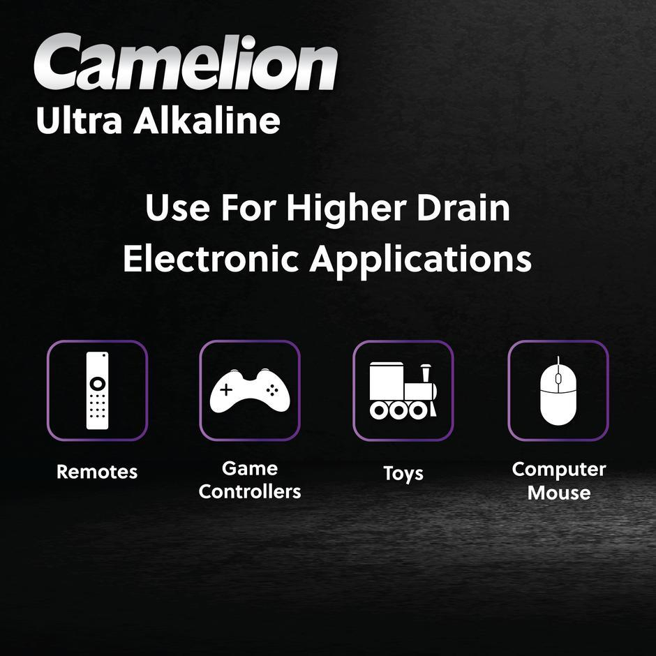 باتری نیم قلمی کملیون مدل Ultra Alkaline بسته چهار عددی - Image 2