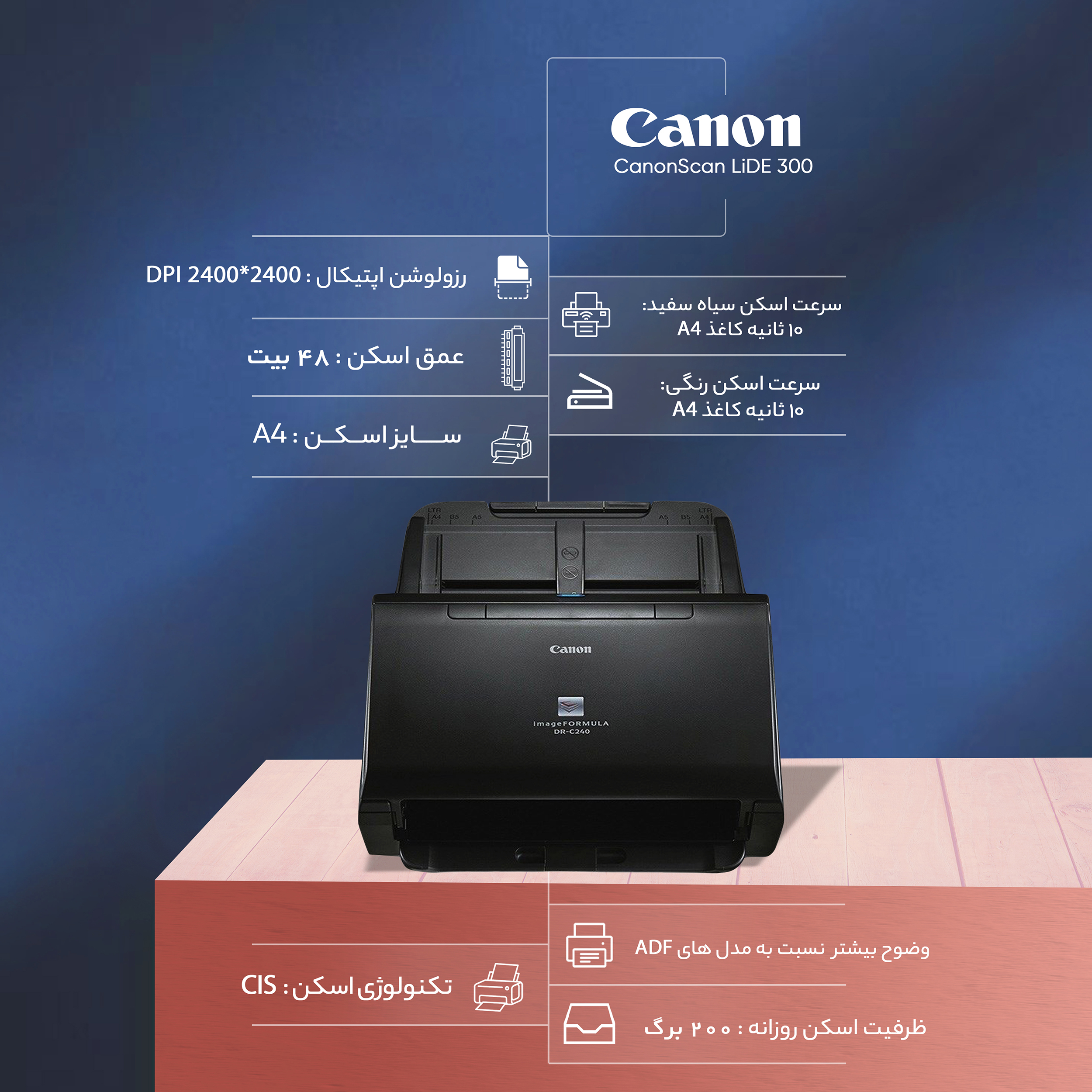 اسکنر کانن مدل CanoScan LiDE 300 - Image 4