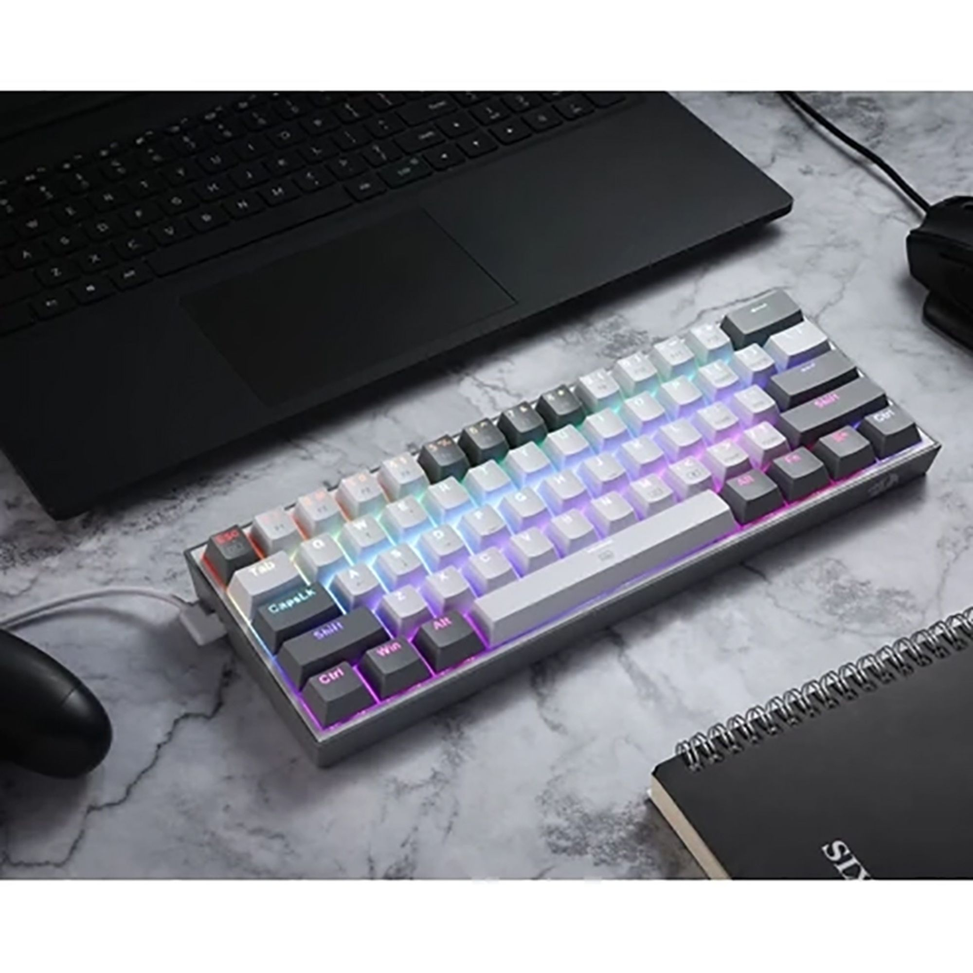 کیبورد گیمینگ ردراگون مدل K617 FIZZ، سوییچ مکانیکال قرمز، Tenkeyless، نورپردازی RGB - Image 14