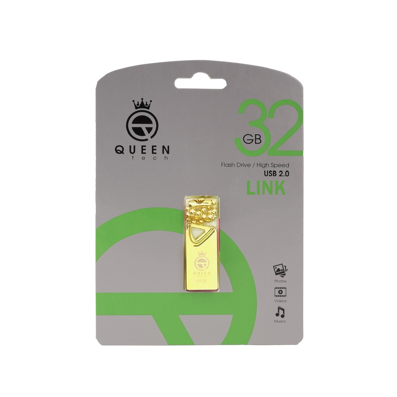 فلش مموری 32 گیگابایت کوئین تک مدل GLINK با رابط USB 2.0، طراحی بند انگشتی فلزی، سازگار با گوشی، تبلت، کامپیوتر و تلویزیون، سرعت انتقال 30 مگابایت بر ثانیه - Image 10