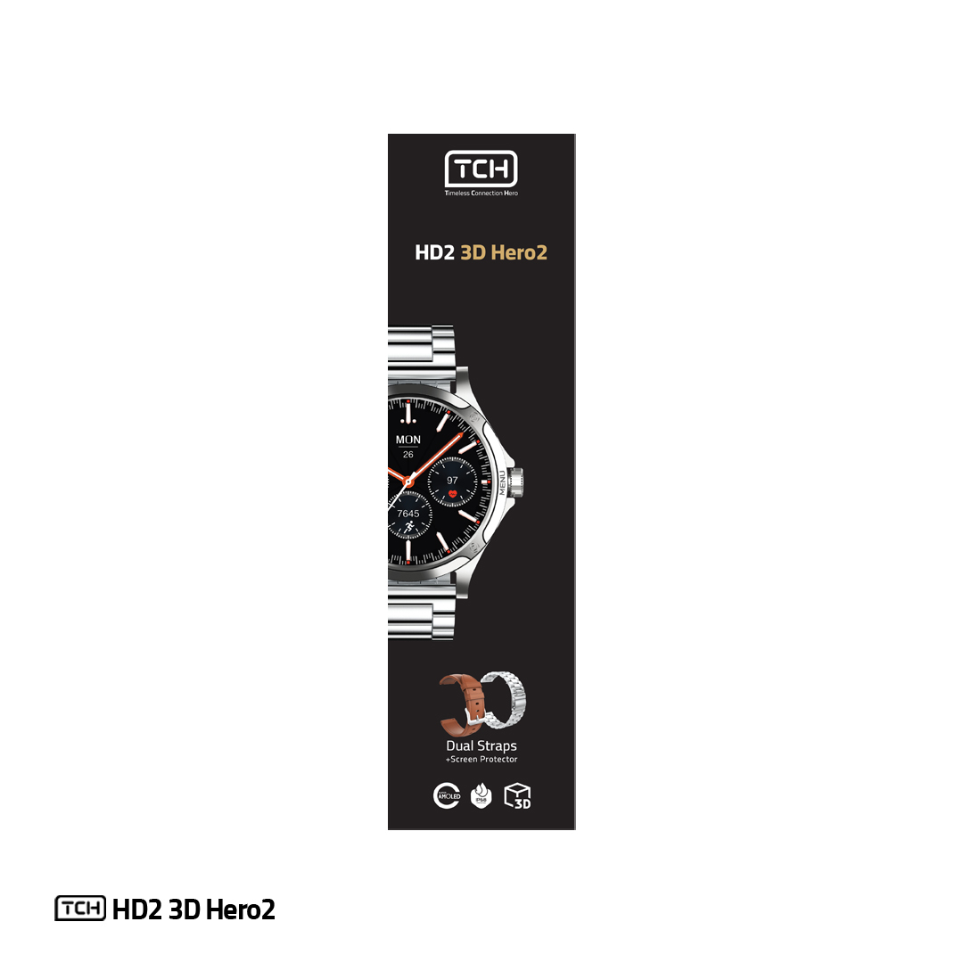 ساعت هوشمند تی سی اچ مدل TCH HD2 3D Hero2 دارای قابلیت های کنترل موسیقی (Music Player)، پشتیبانی از زبان فارسی در منو و سیستمعامل، قابلیت مکالمه از طریق بلوتوث بند فلز - Image 11