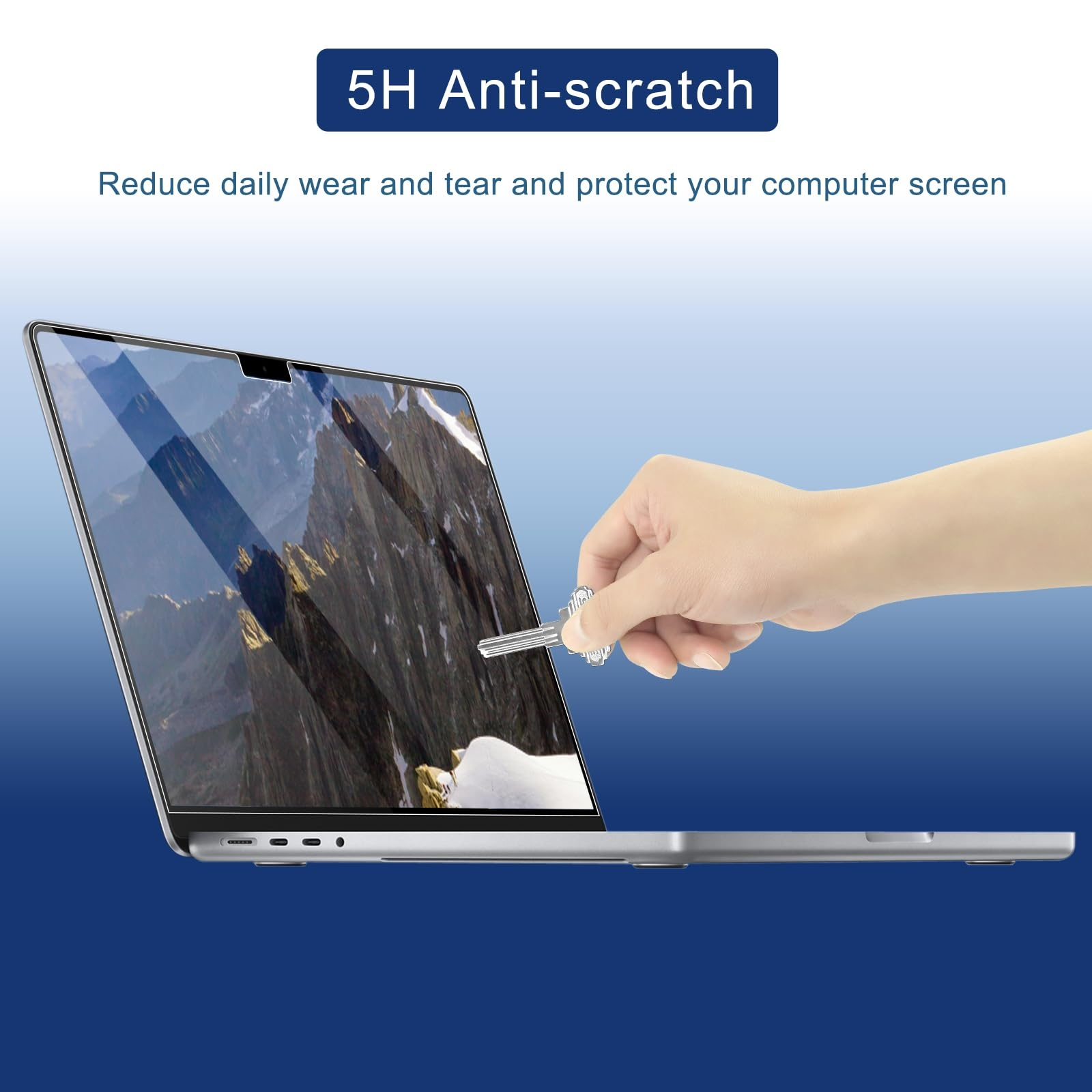 محافظ صفحه نمایش شیشه ای بادیگارد مدل TabG مناسب برای لپ تاپ اپل MacBook Air 13.6 inch M2 / M3 / M4 - Image 5