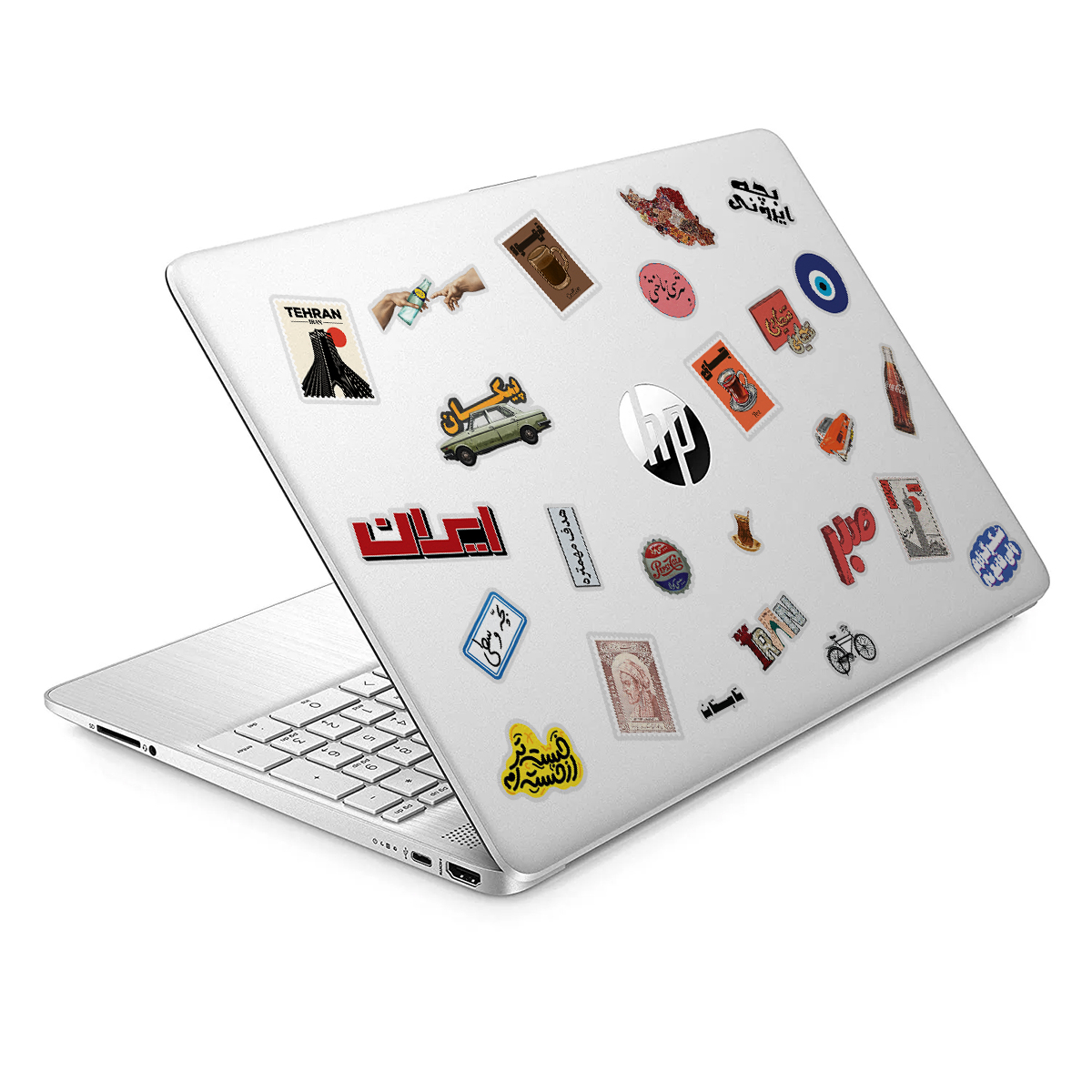 استیکر لپ تاپ و موبایل طرح نوستالژی کد G50101 مجموعه 25 عددی - Image 2