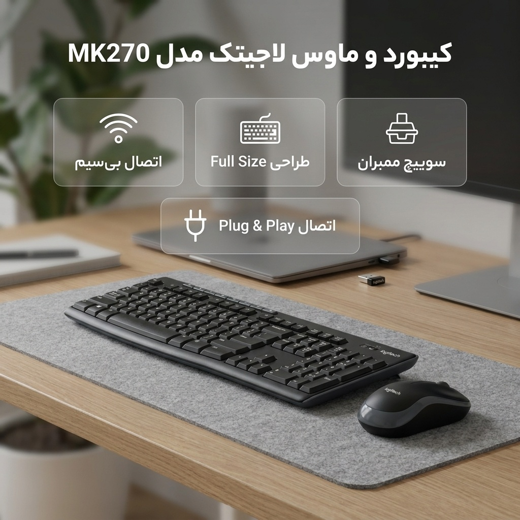 کیبورد و ماوس بیسیم لاجیتک مدل MK270 - Image 3