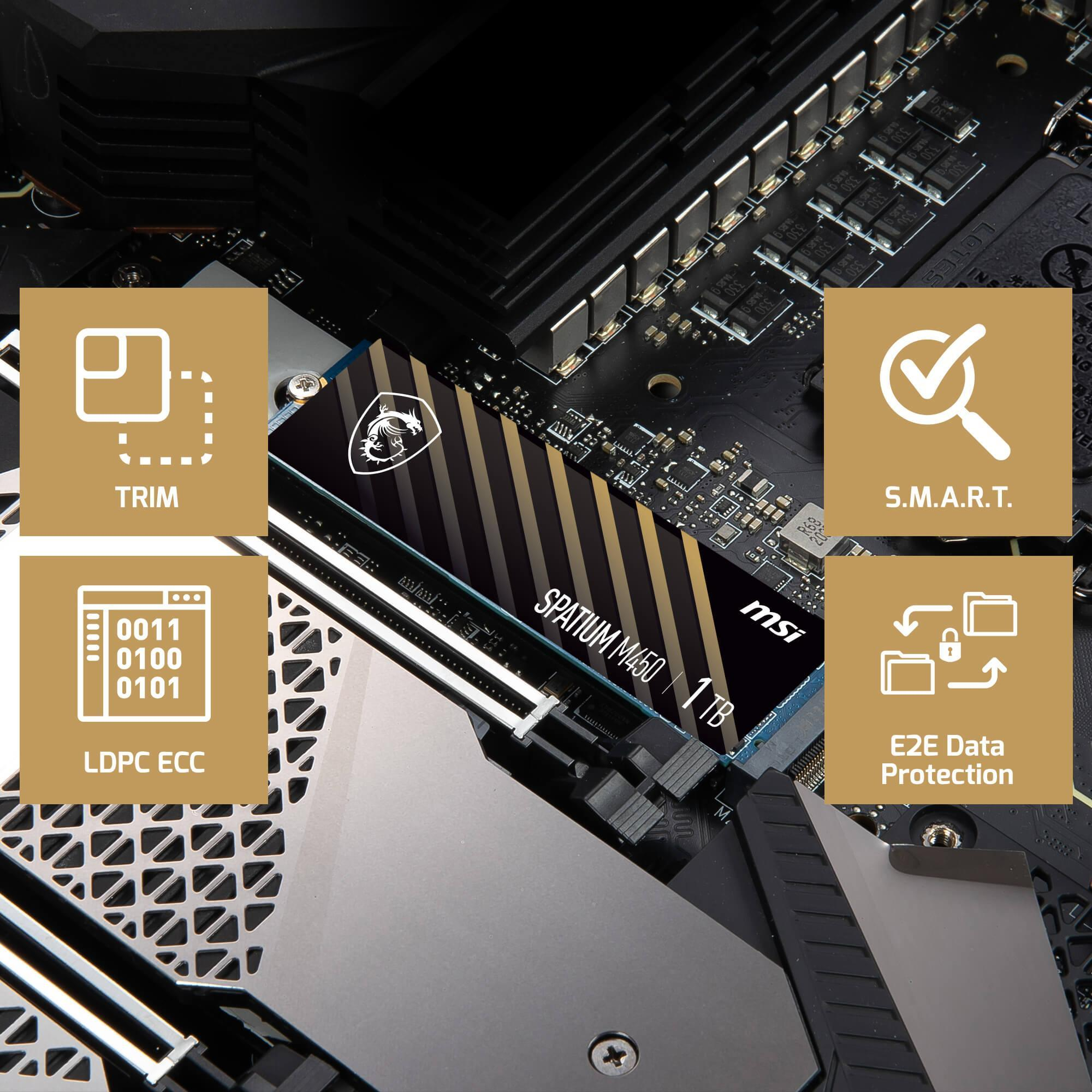 اس اس دی اینترنال PCIe Gen4 x4 ام اس آی مدل SPATIUM M450 ظرفیت 1 ترابایت - Image 4