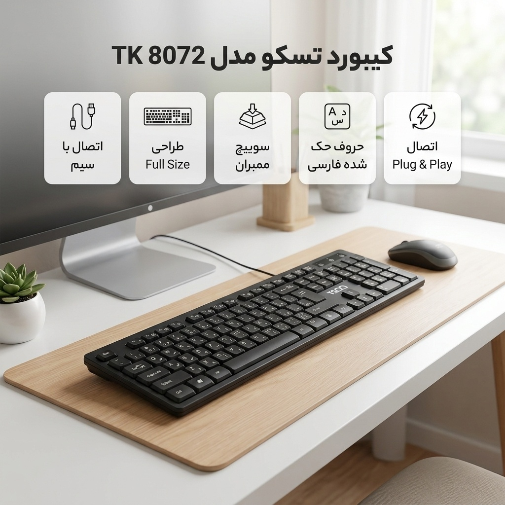 کیبورد تسکو مدل TK 8072 - Image 3