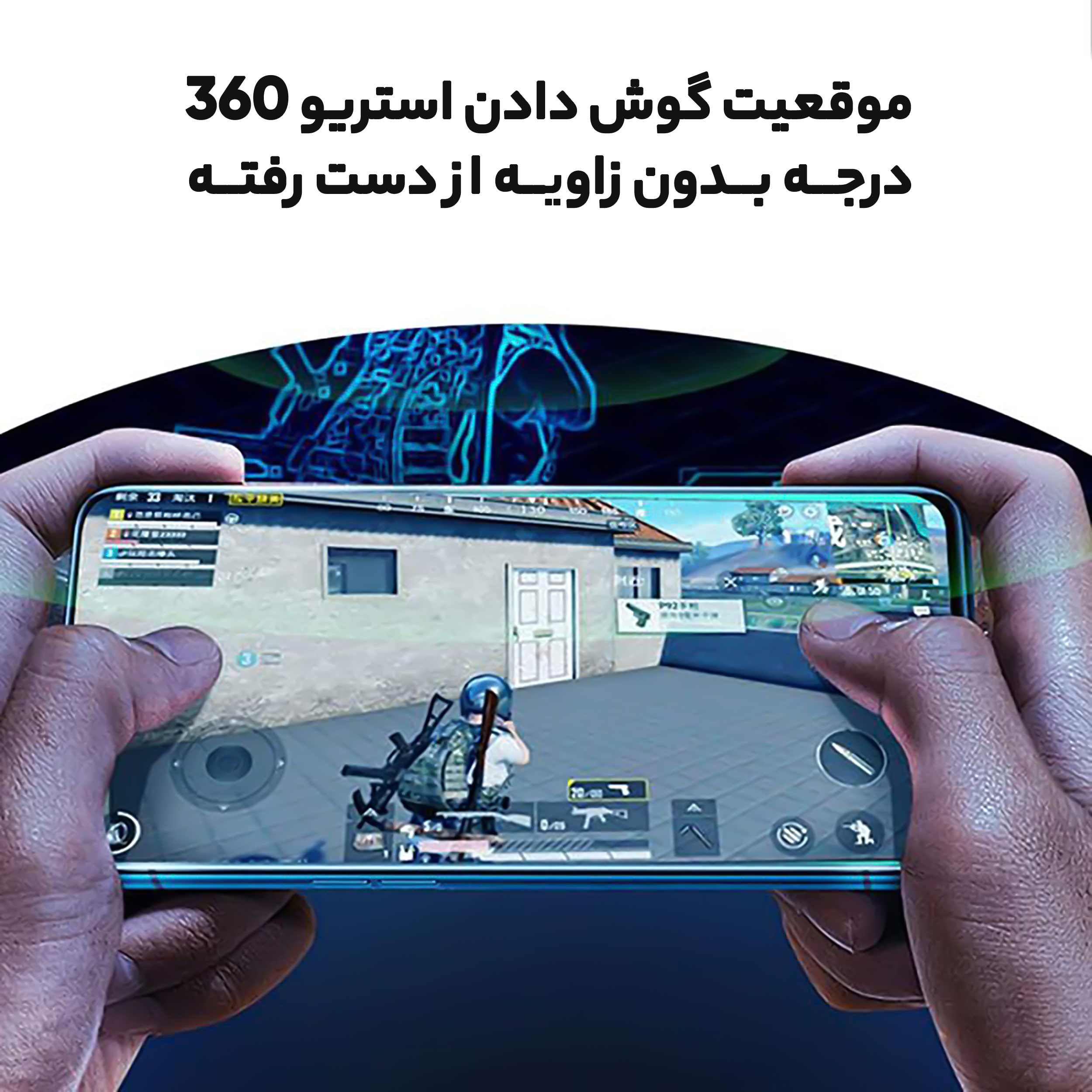 هدفون بلوتوثی مدل K55 با قابلیت حذف نویز (ANC)، درگاه شارژ USB Type-C، دارای کنترل لمسی روی گوشیها، حالت Gaming، مقاومت در برابر رطوبت و عرق - Image 4